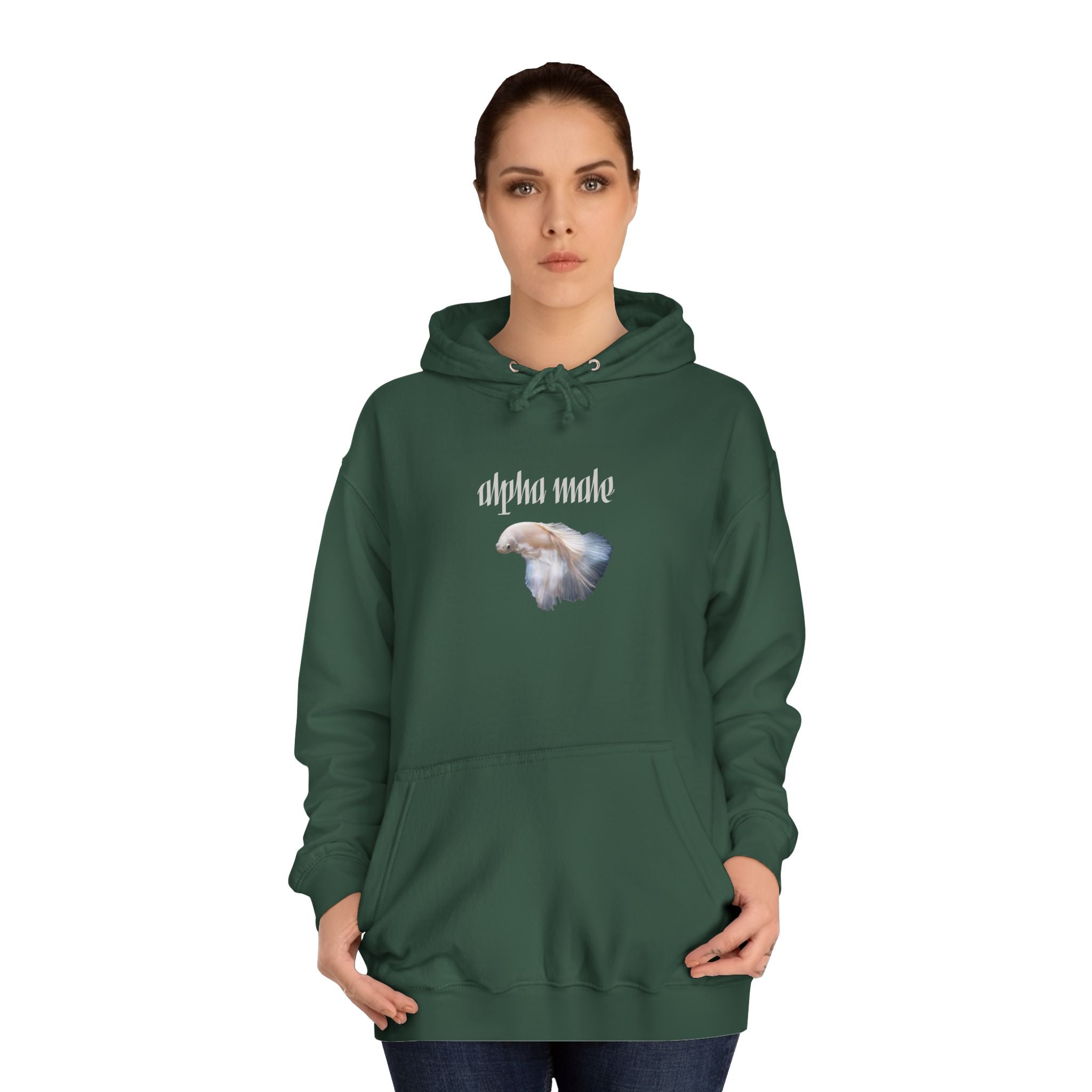 "Alpha Male" Beta Fish - Unisex Artistic College Hoodie