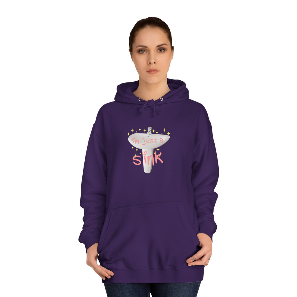"I'm Just A Sink" Sink - Unisex Artistic College Hoodie