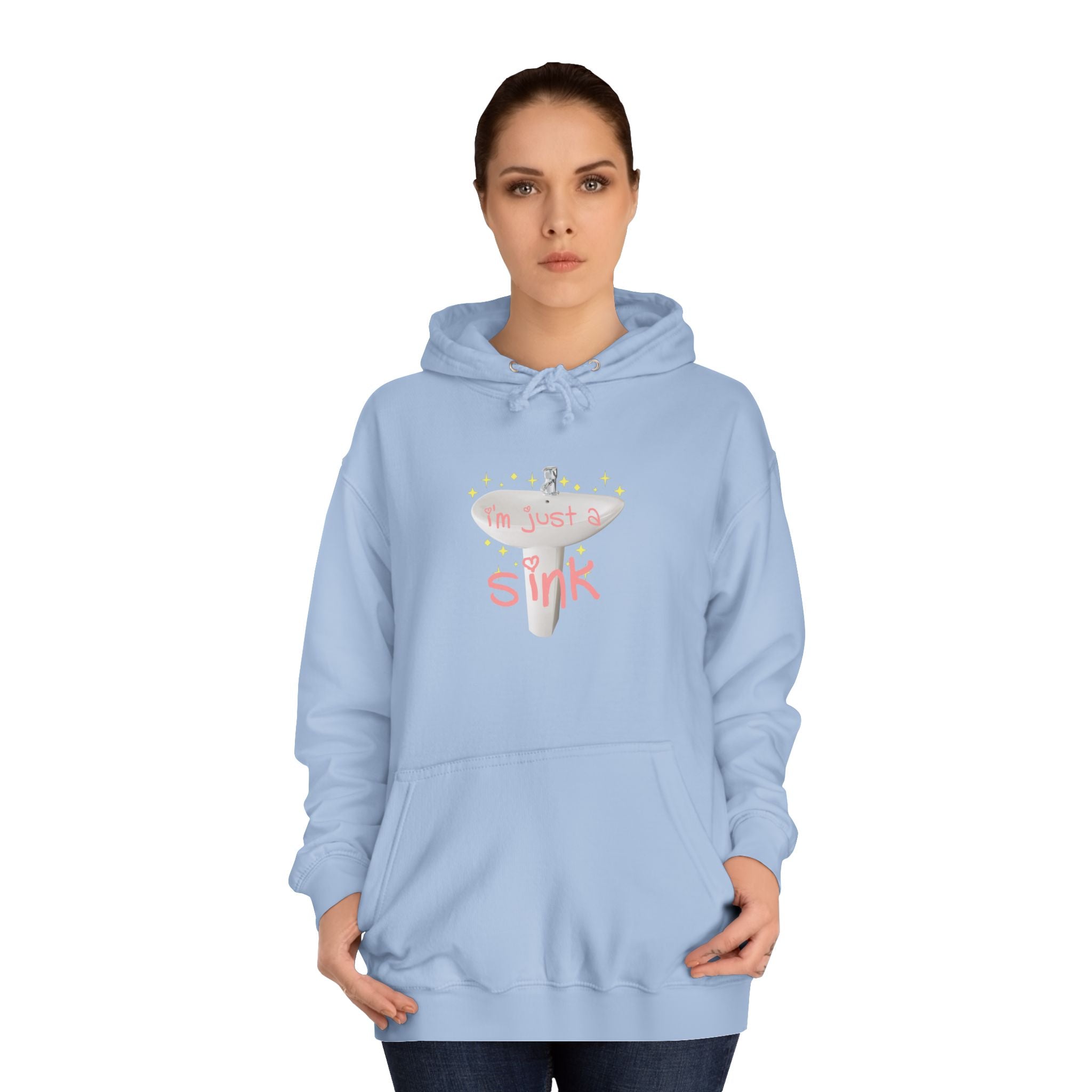 "I'm Just A Sink" Sink - Unisex Artistic College Hoodie