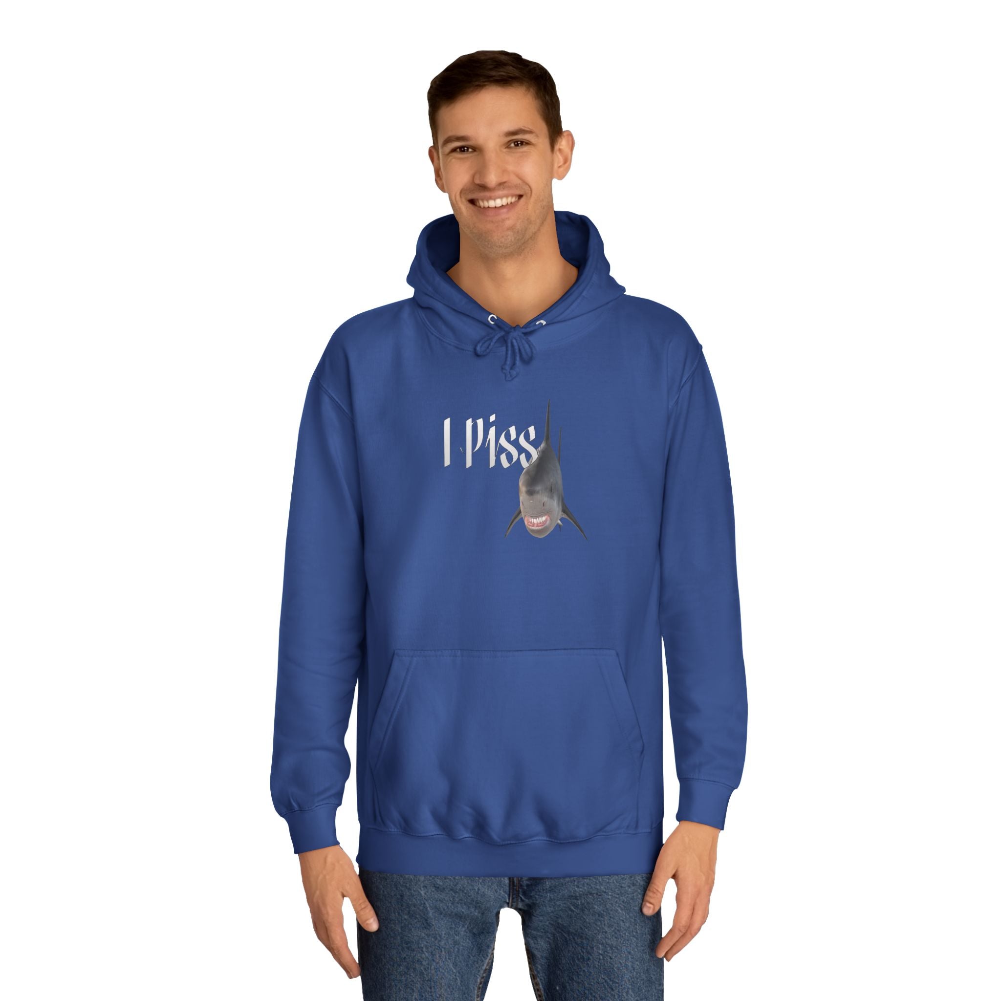 "I Piss" Shark - Unisex Artistic College Hoodie