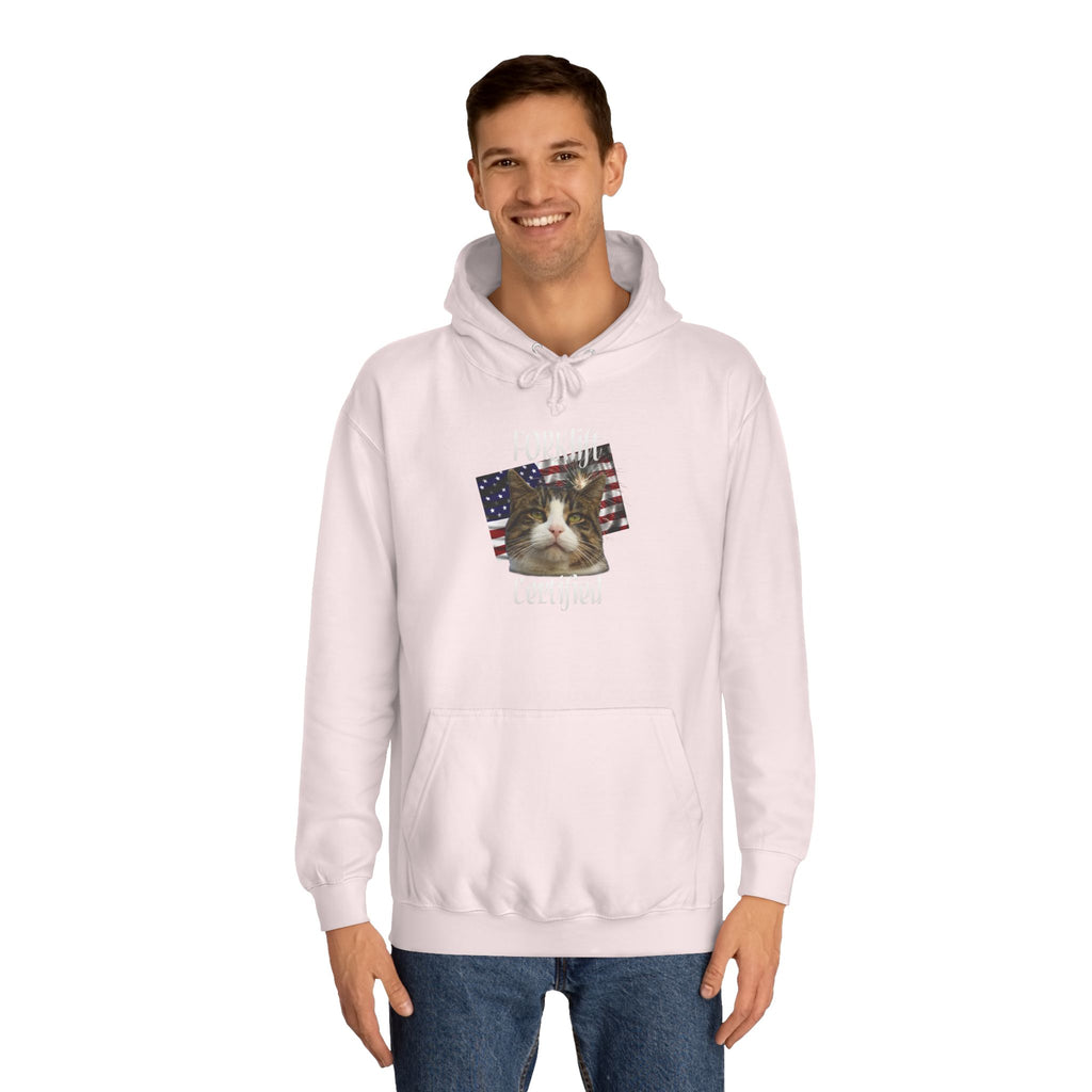 "Forklift Certified" Cat - Unisex Artistic College Hoodie
