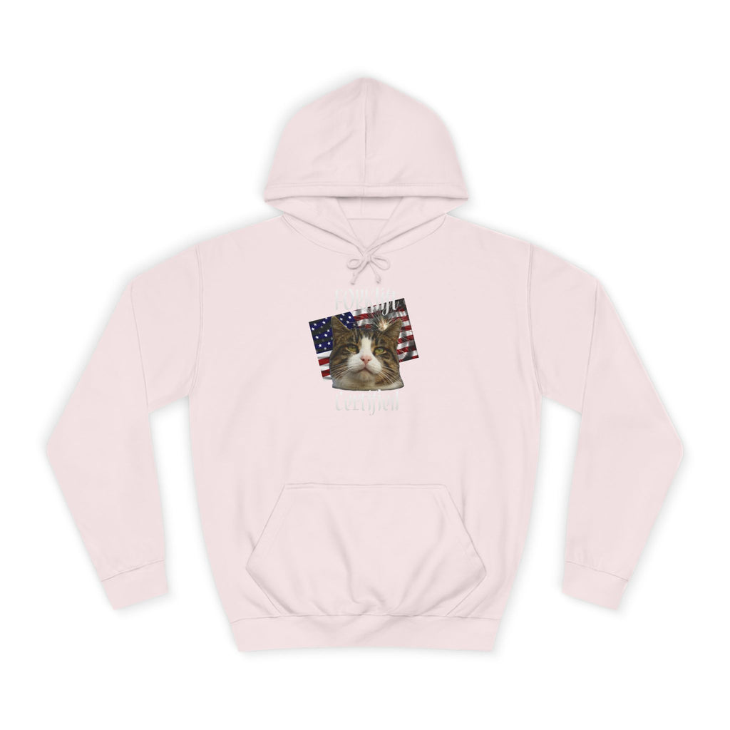 "Forklift Certified" Cat - Unisex Artistic College Hoodie