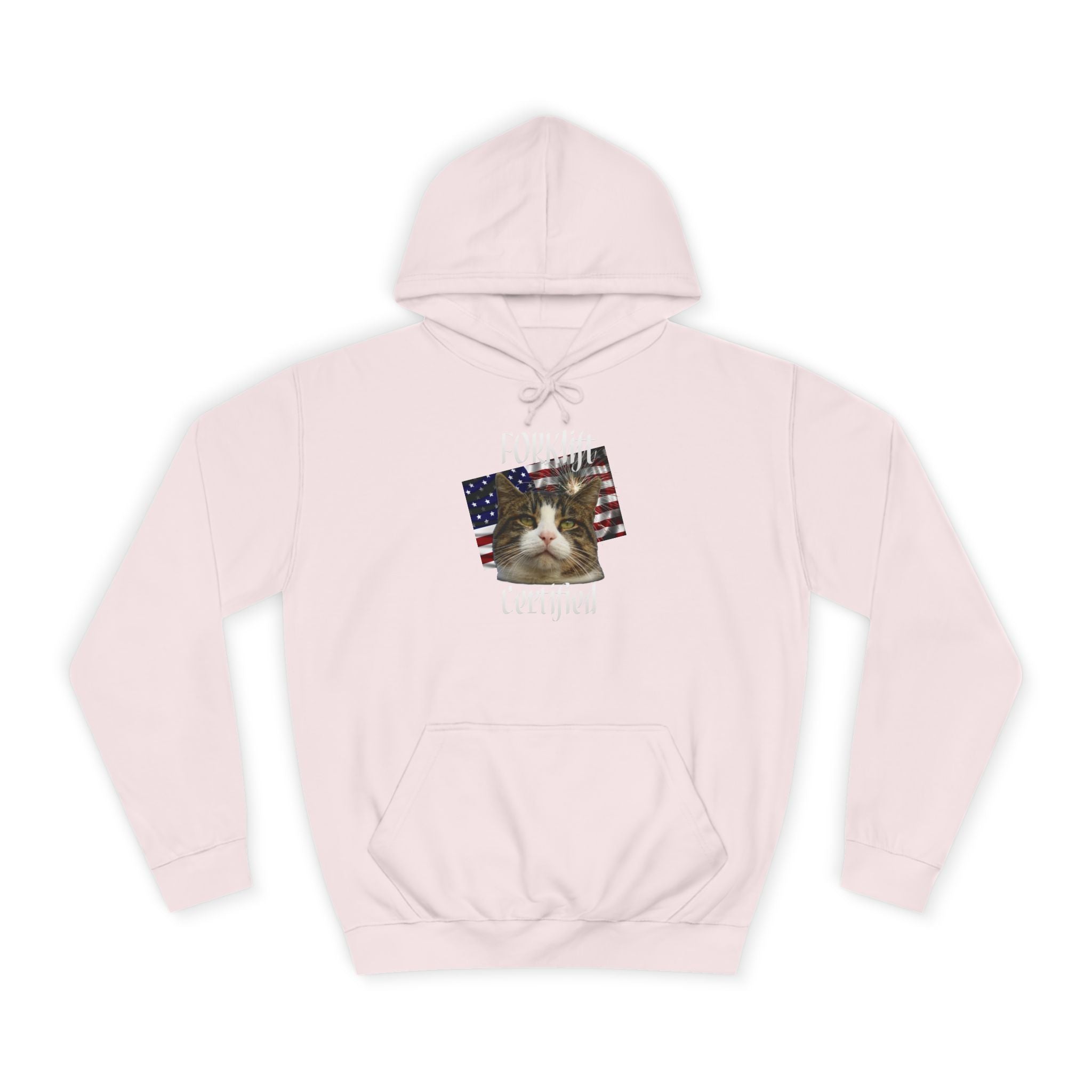 "Forklift Certified" Cat - Unisex Artistic College Hoodie
