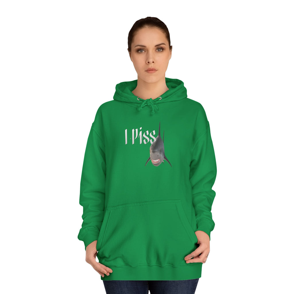 "I Piss" Shark - Unisex Artistic College Hoodie