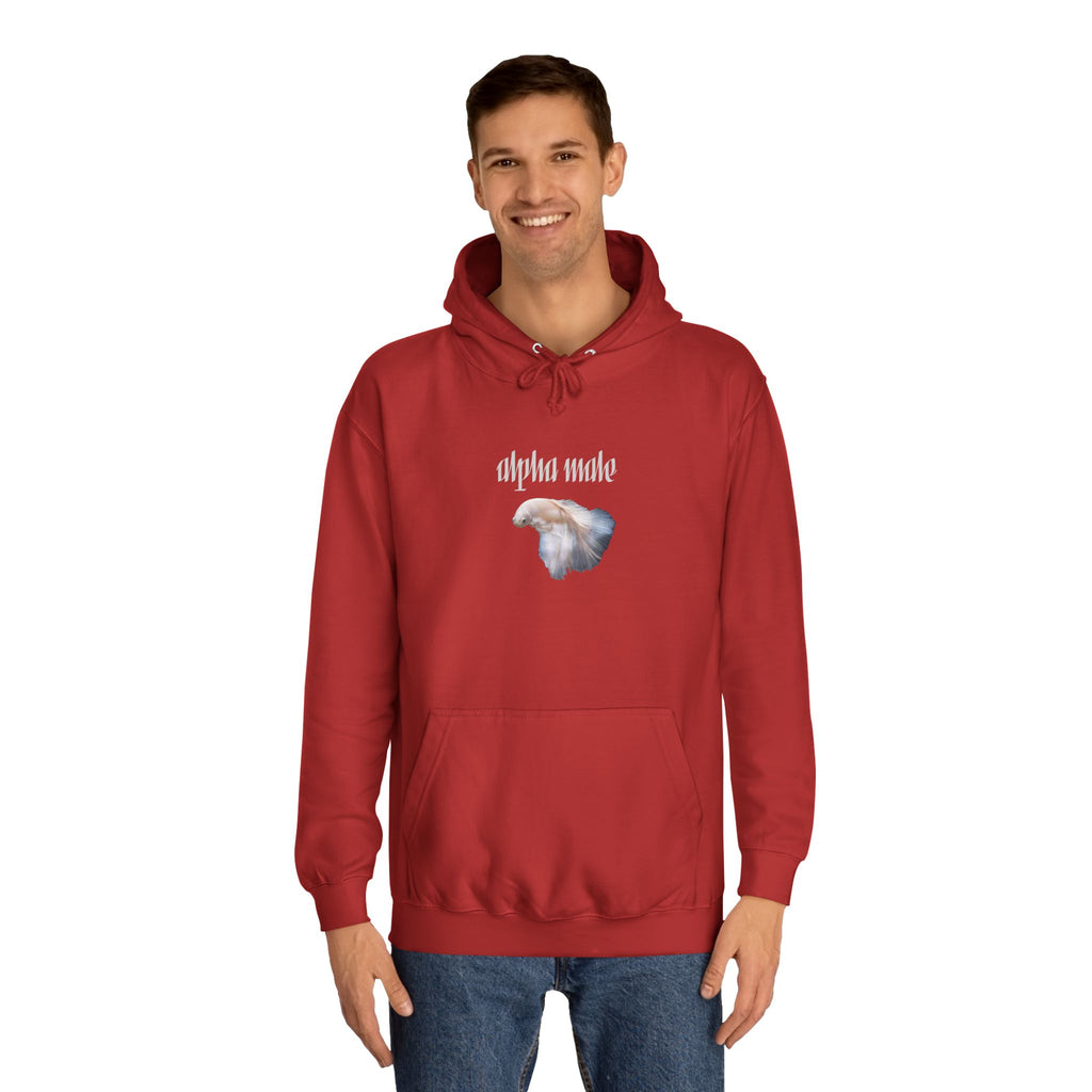 "Alpha Male" Beta Fish - Unisex Artistic College Hoodie