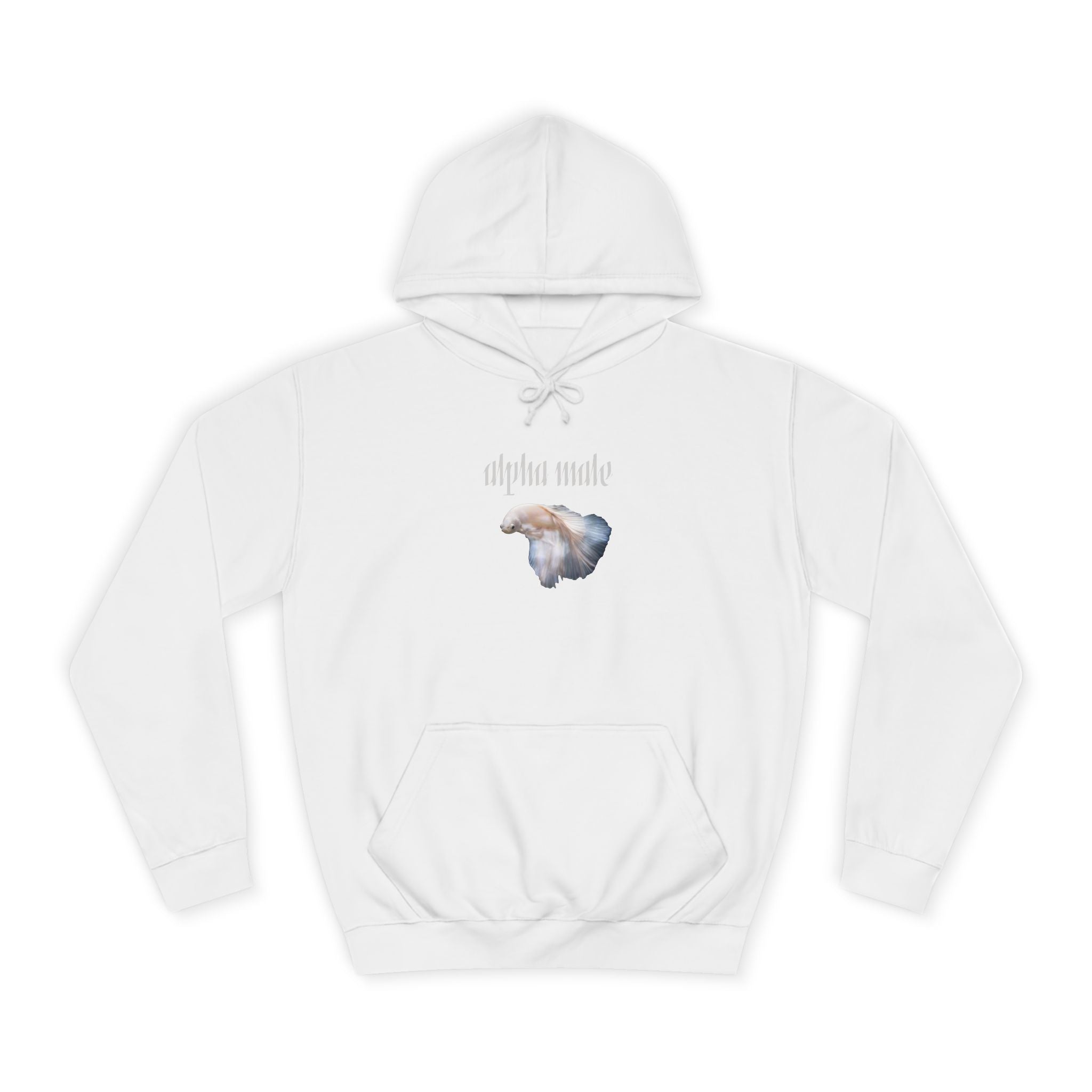 "Alpha Male" Beta Fish - Unisex Artistic College Hoodie