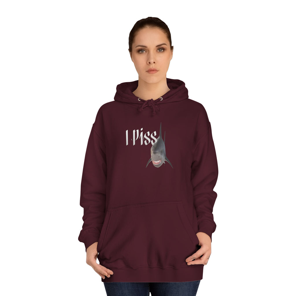"I Piss" Shark - Unisex Artistic College Hoodie