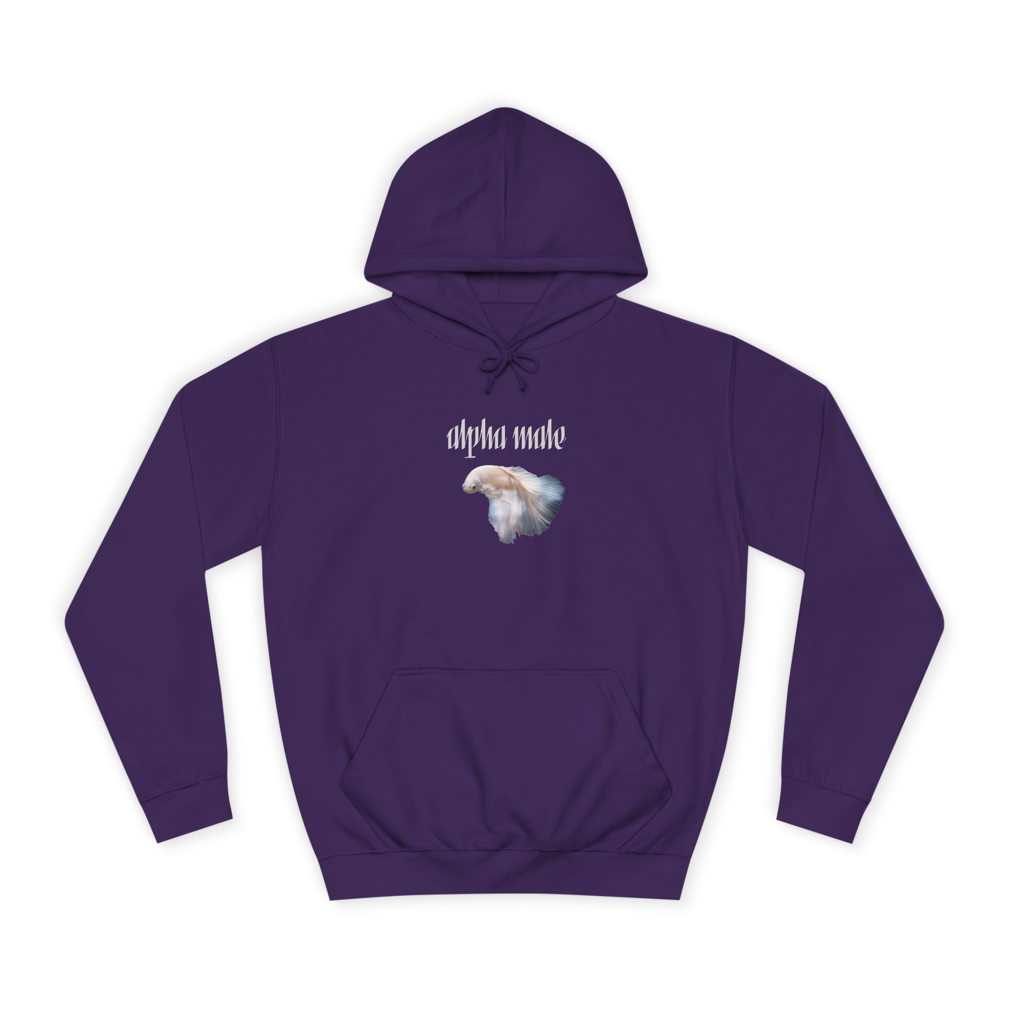 "Alpha Male" Beta Fish - Unisex Artistic College Hoodie