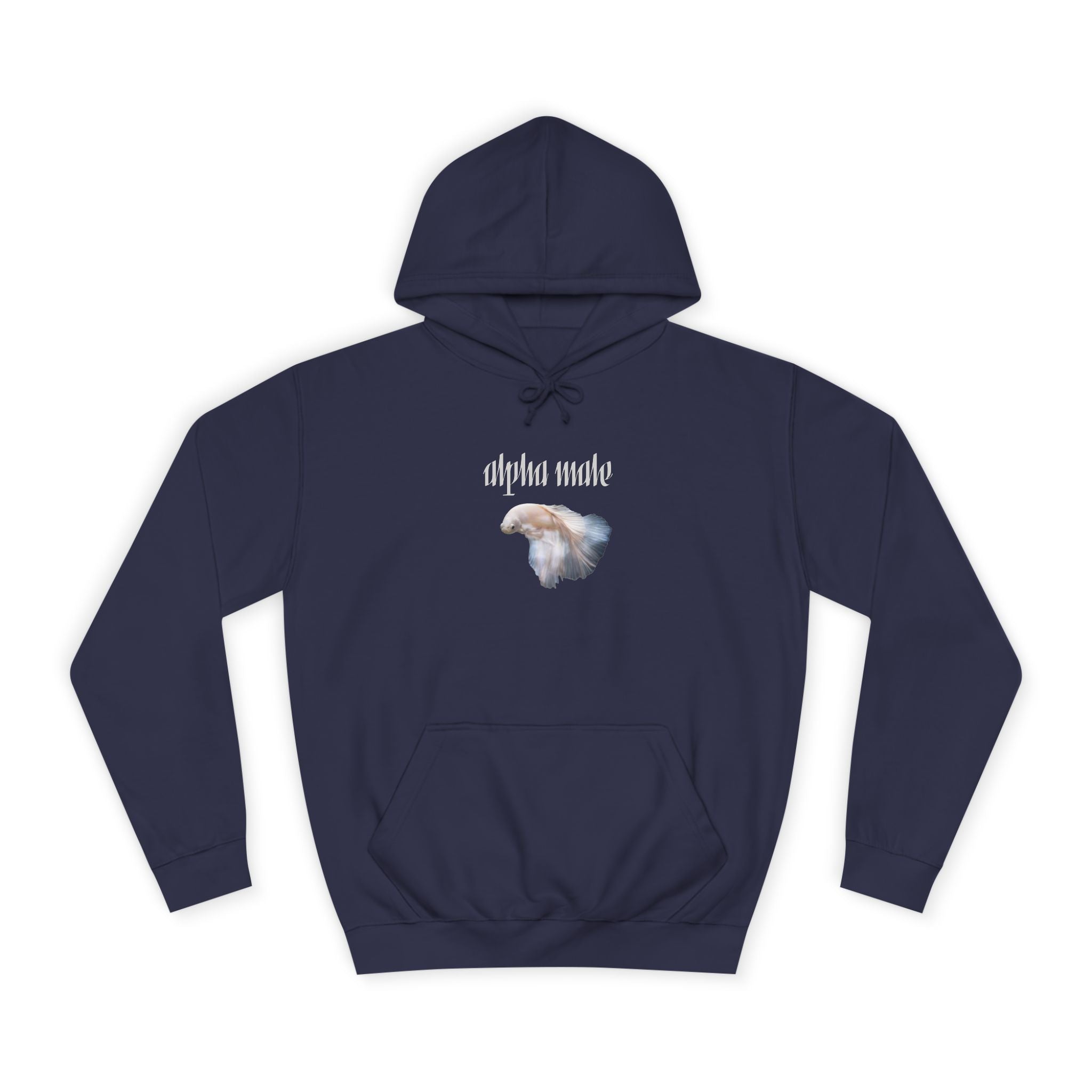 "Alpha Male" Beta Fish - Unisex Artistic College Hoodie