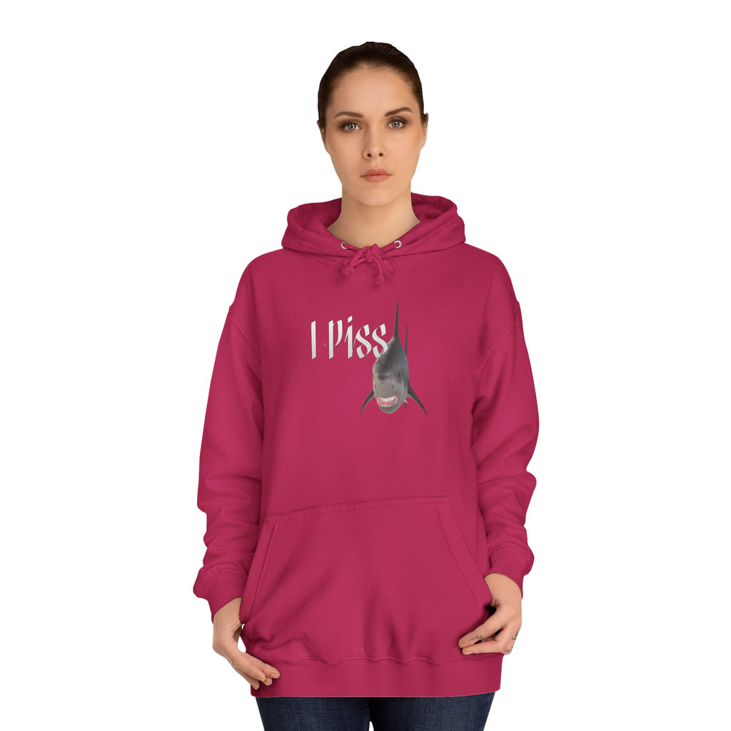 "I Piss" Shark - Unisex Artistic College Hoodie