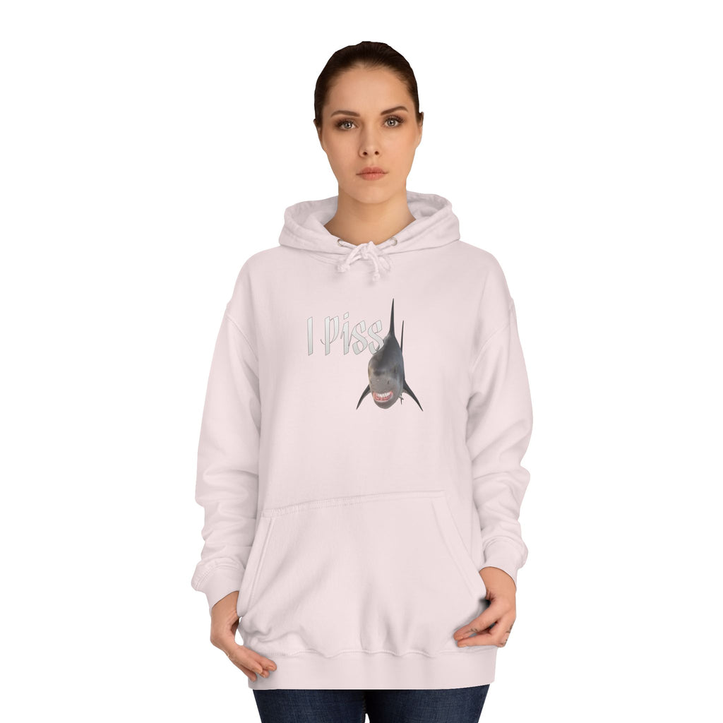 "I Piss" Shark - Unisex Artistic College Hoodie