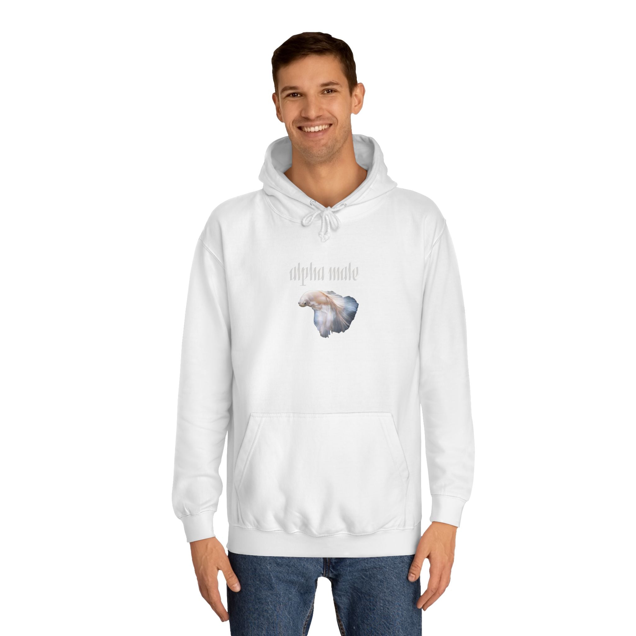 "Alpha Male" Beta Fish - Unisex Artistic College Hoodie