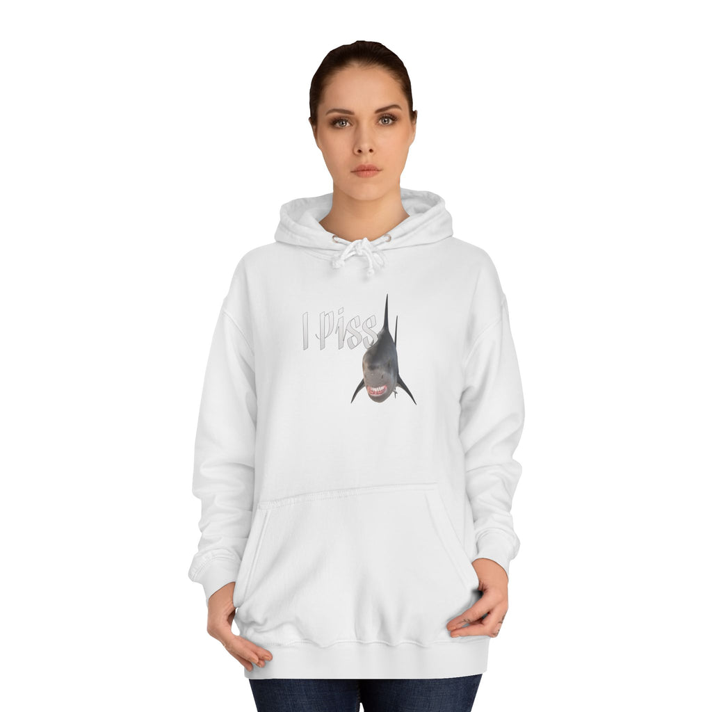 "I Piss" Shark - Unisex Artistic College Hoodie
