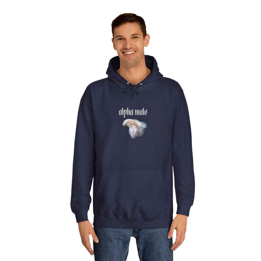 "Alpha Male" Beta Fish - Unisex Artistic College Hoodie