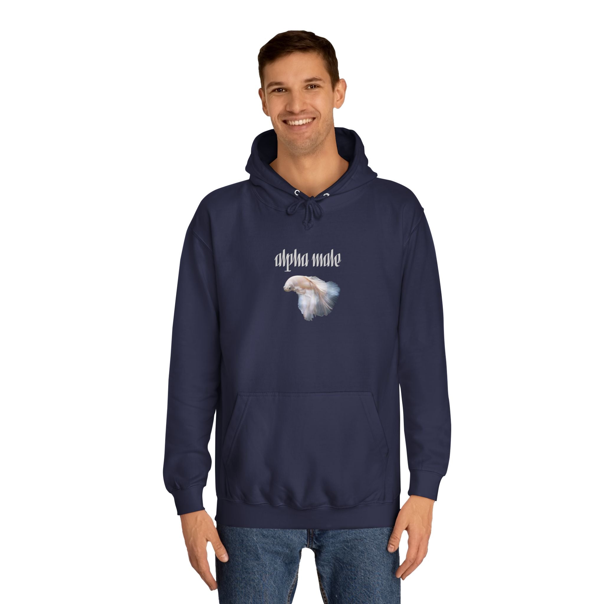 "Alpha Male" Beta Fish - Unisex Artistic College Hoodie