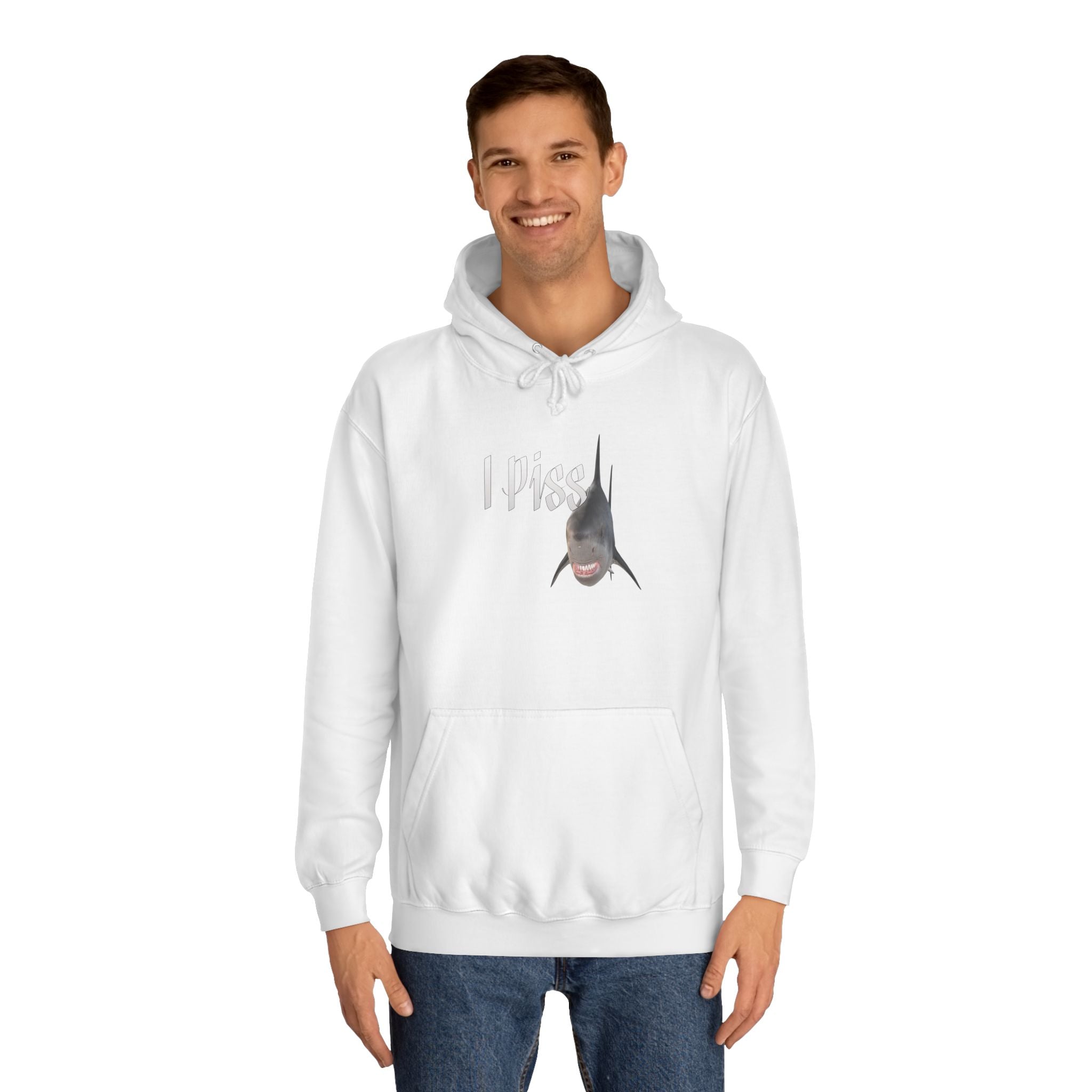 "I Piss" Shark - Unisex Artistic College Hoodie