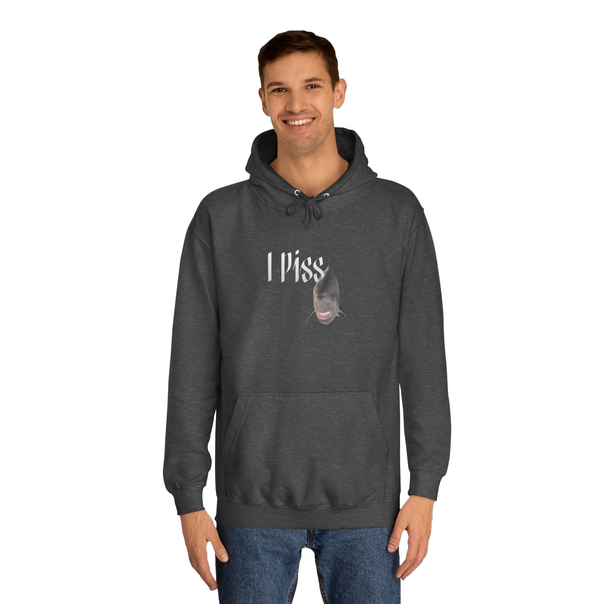 "I Piss" Shark - Unisex Artistic College Hoodie