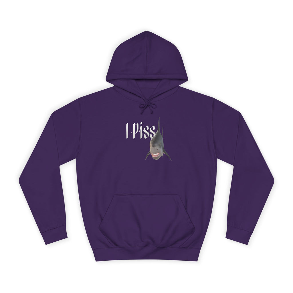 "I Piss" Shark - Unisex Artistic College Hoodie