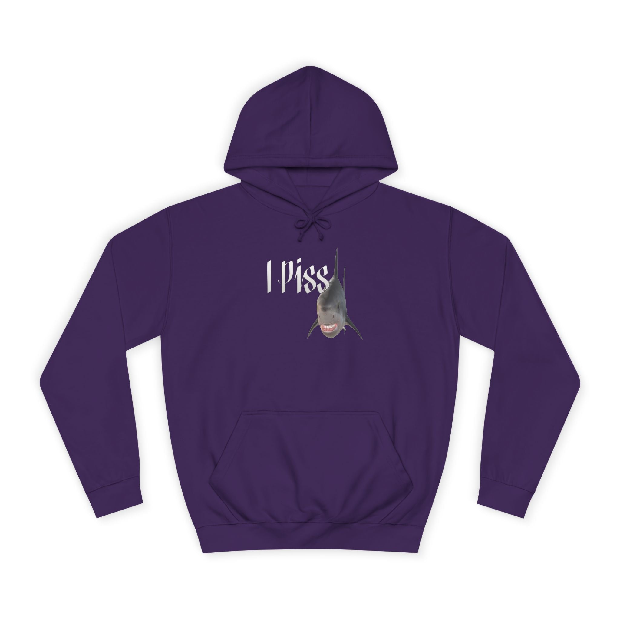 "I Piss" Shark - Unisex Artistic College Hoodie