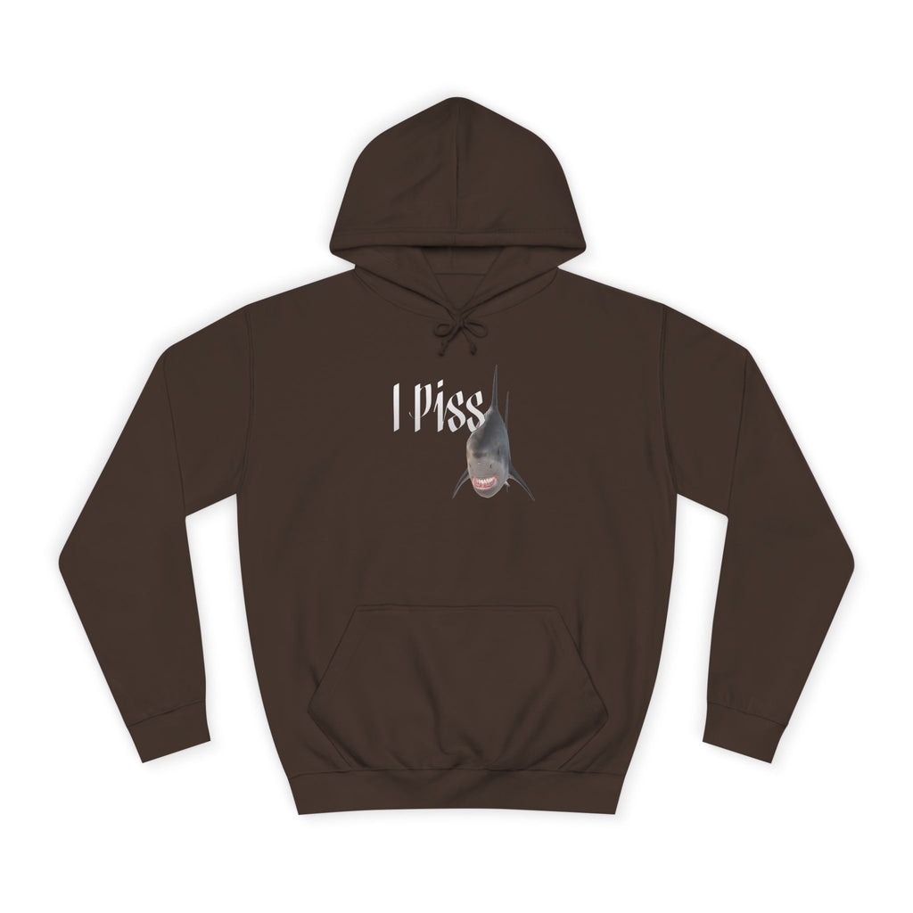 "I Piss" Shark - Unisex Artistic College Hoodie