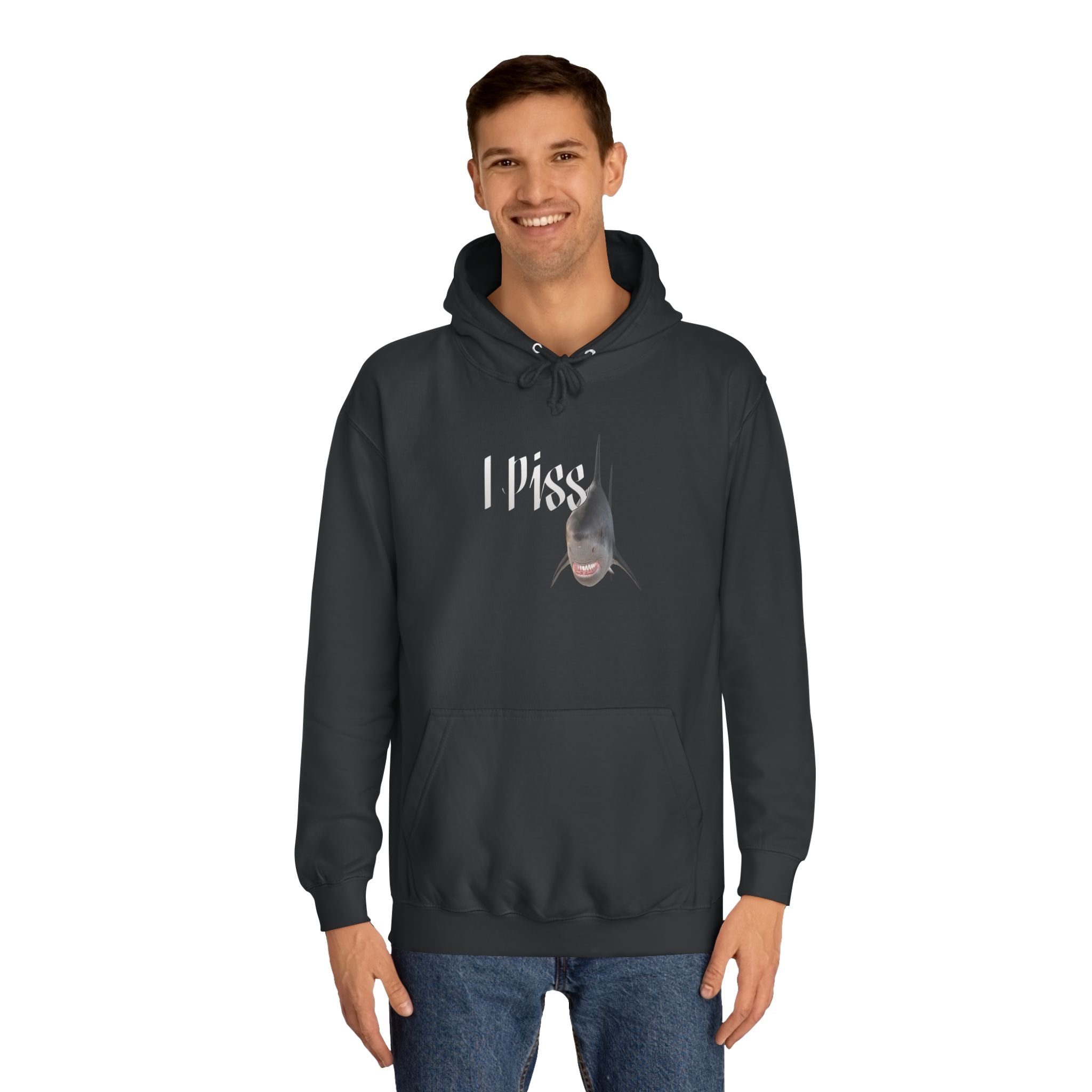 "I Piss" Shark - Unisex Artistic College Hoodie