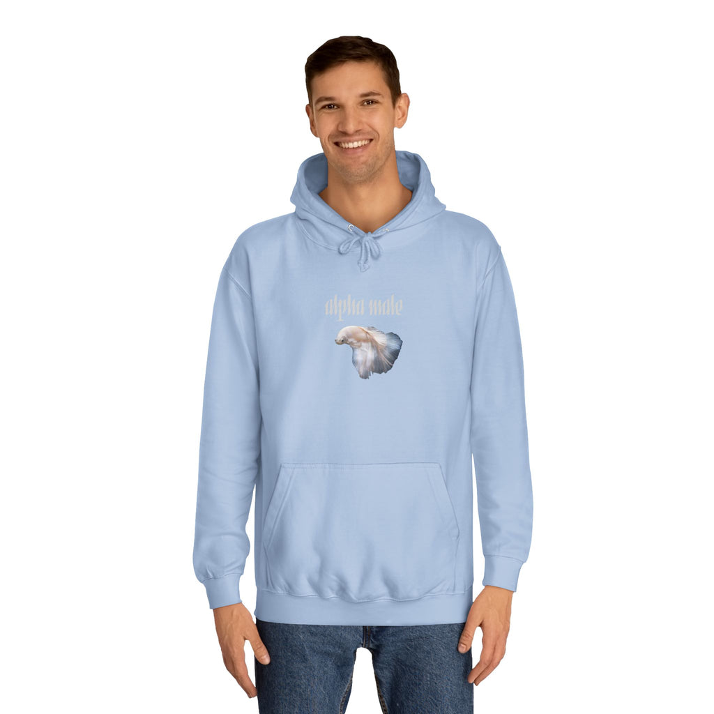 "Alpha Male" Beta Fish - Unisex Artistic College Hoodie