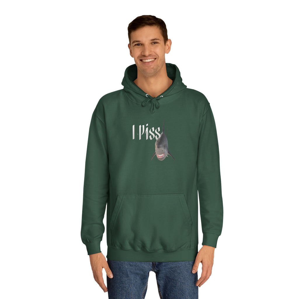 "I Piss" Shark - Unisex Artistic College Hoodie