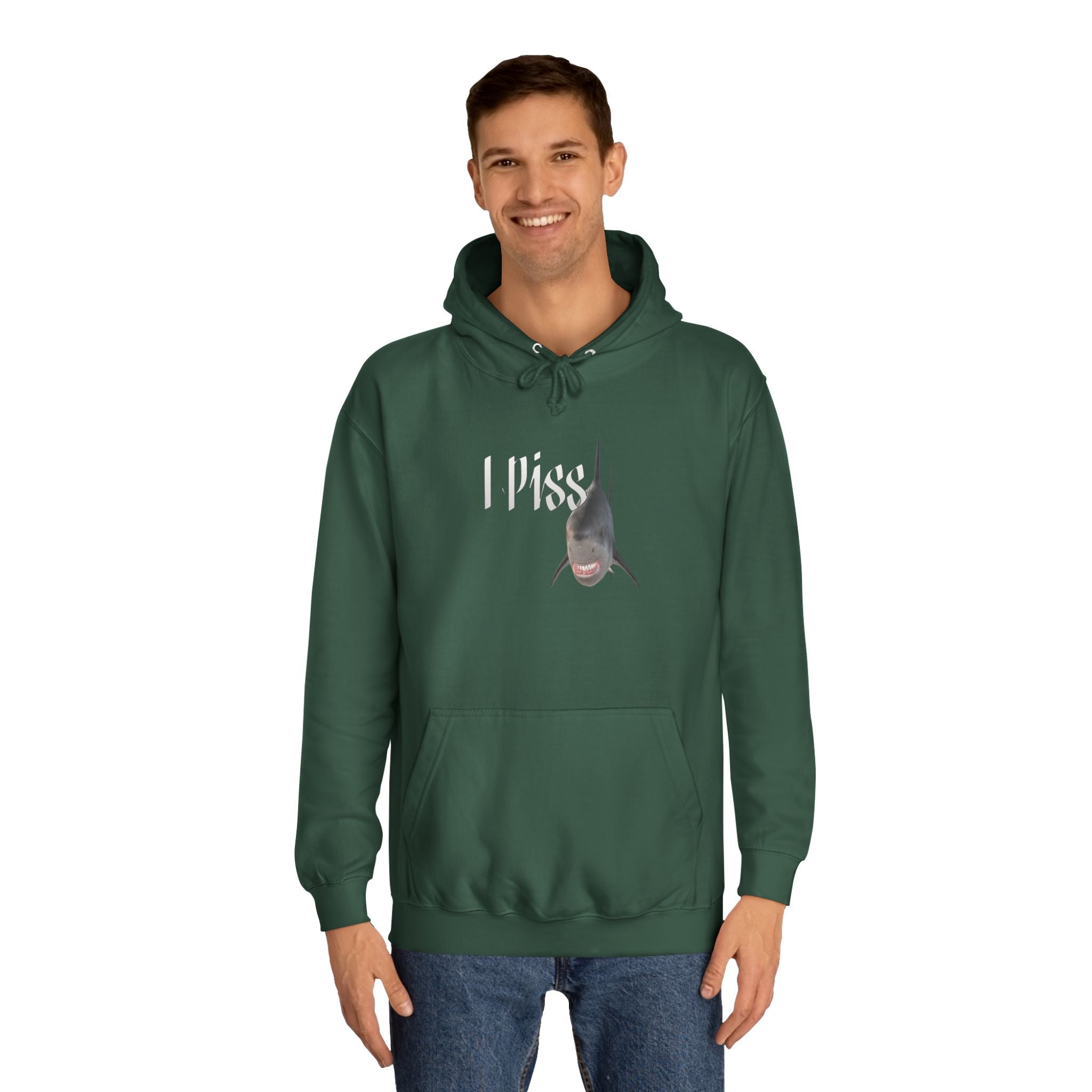 "I Piss" Shark - Unisex Artistic College Hoodie