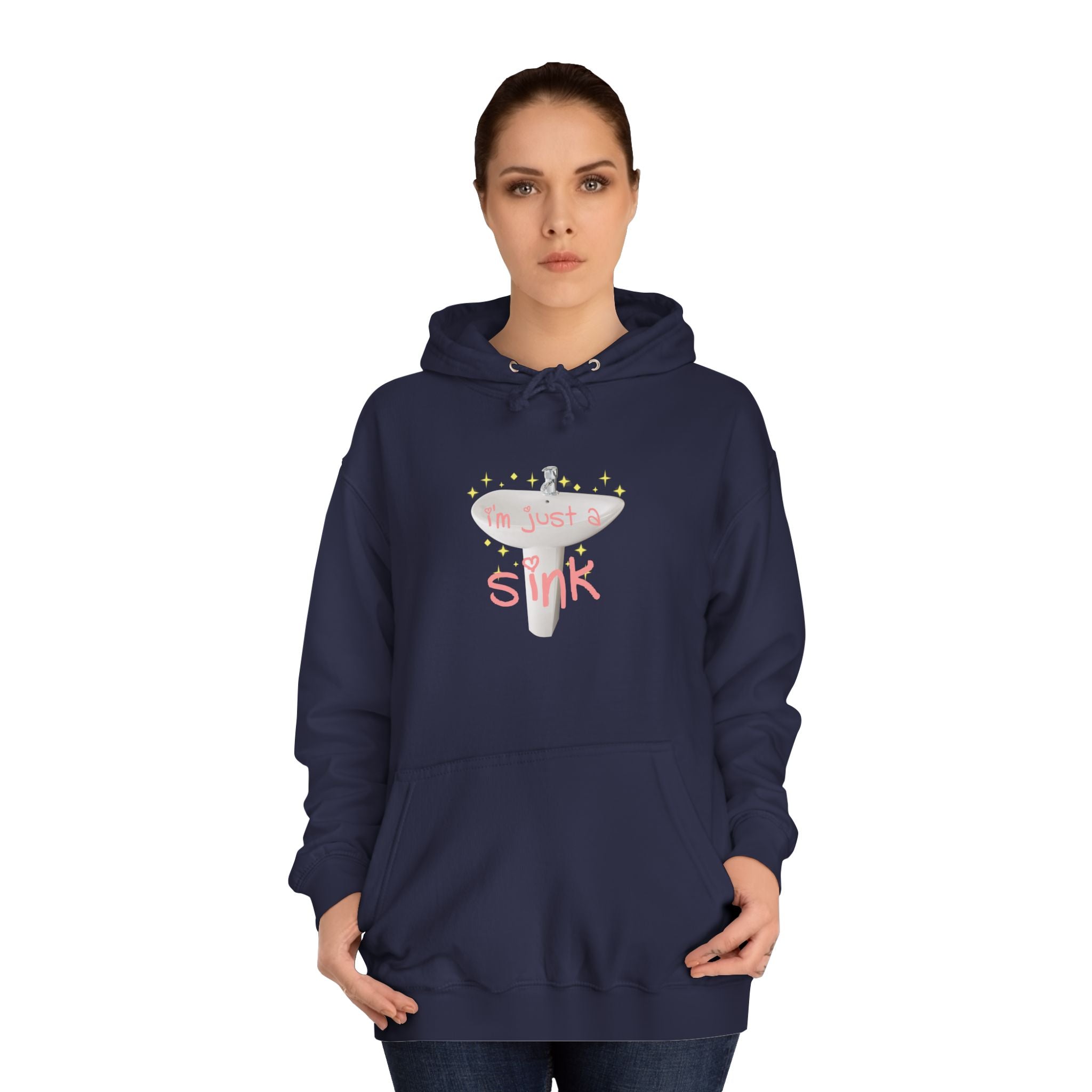 "I'm Just A Sink" Sink - Unisex Artistic College Hoodie