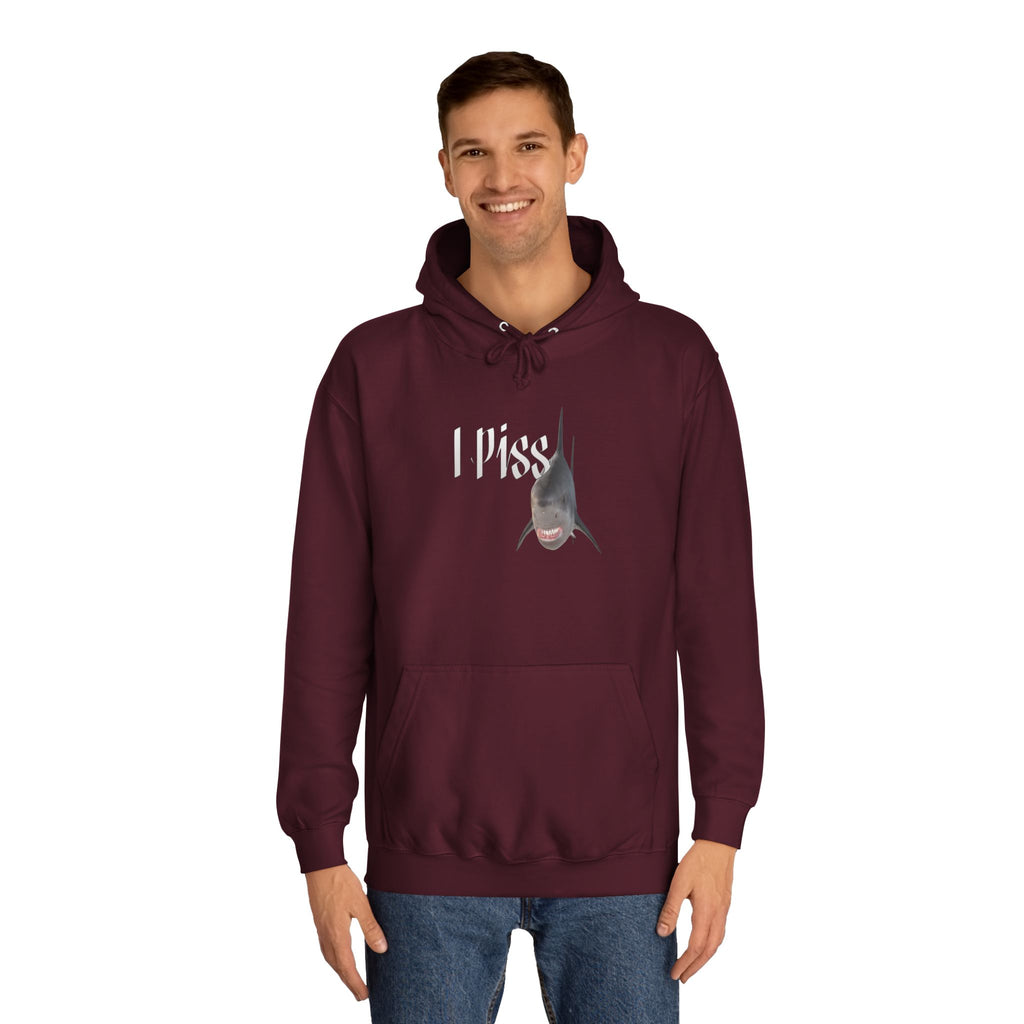 "I Piss" Shark - Unisex Artistic College Hoodie