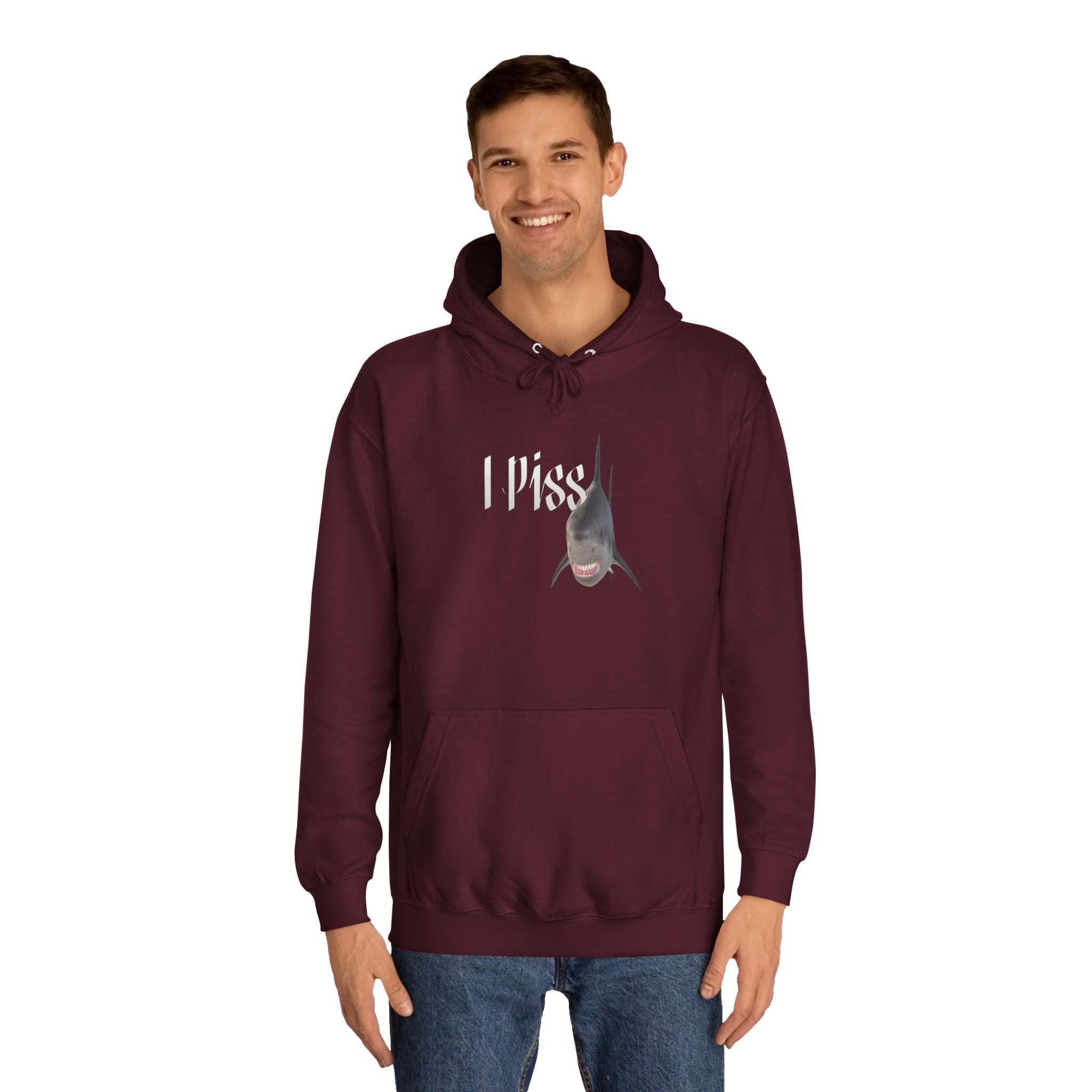 "I Piss" Shark - Unisex Artistic College Hoodie