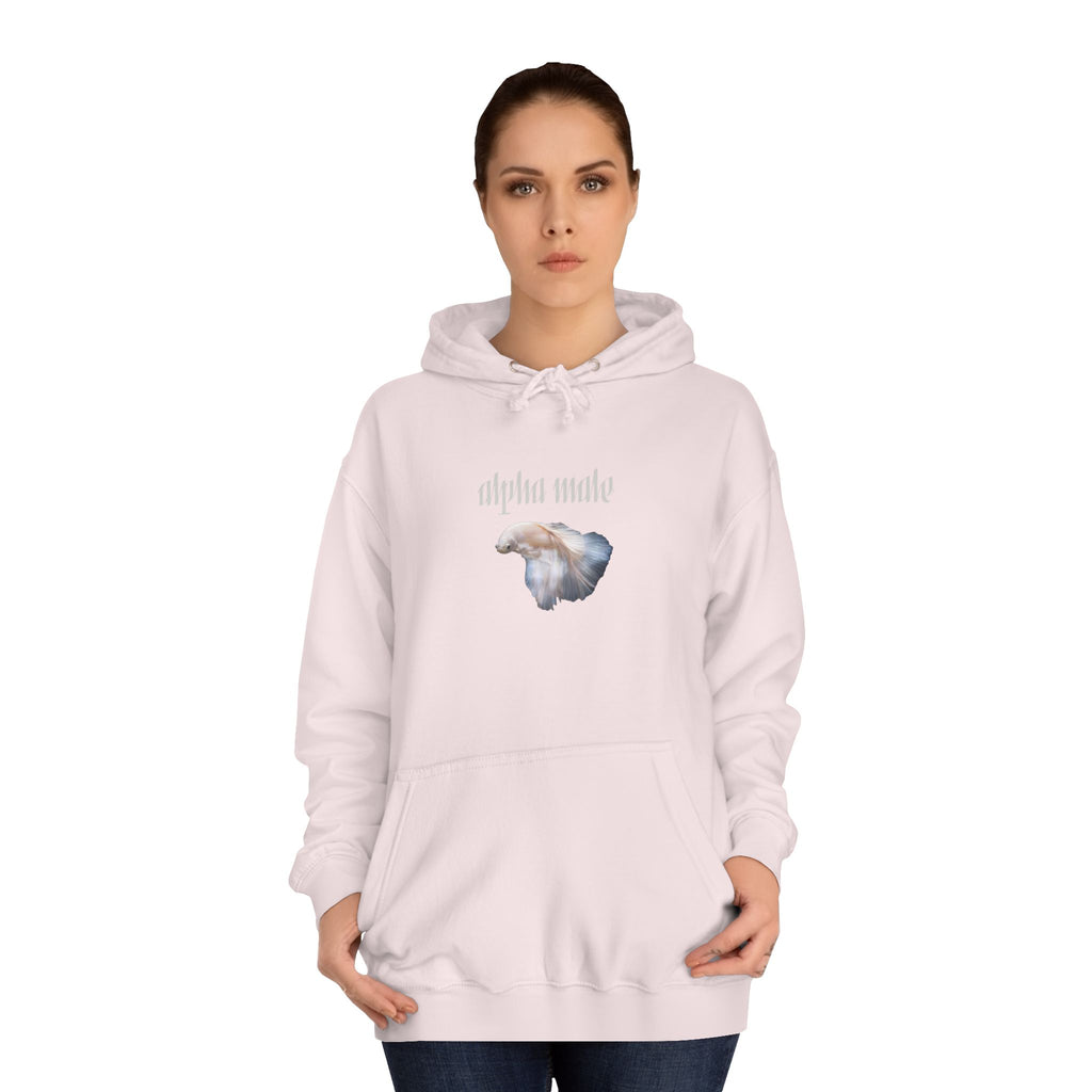 "Alpha Male" Beta Fish - Unisex Artistic College Hoodie