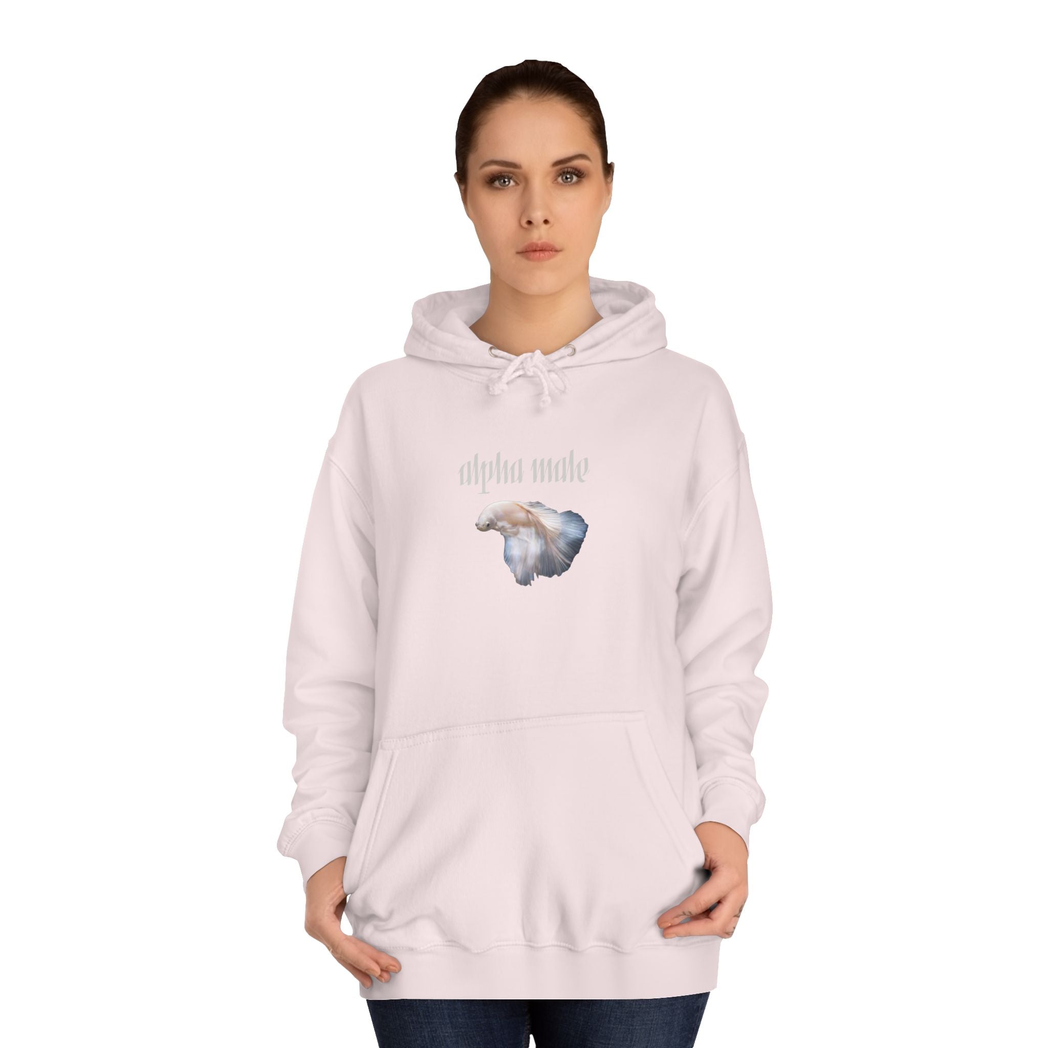 "Alpha Male" Beta Fish - Unisex Artistic College Hoodie