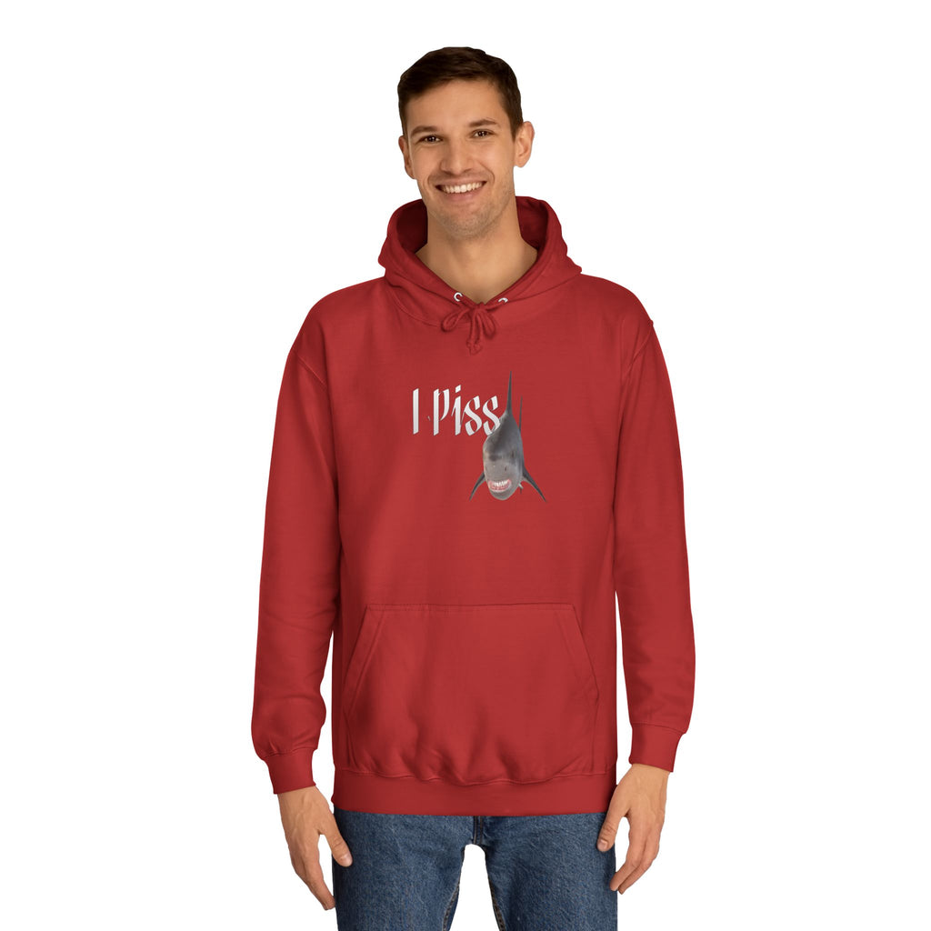 "I Piss" Shark - Unisex Artistic College Hoodie