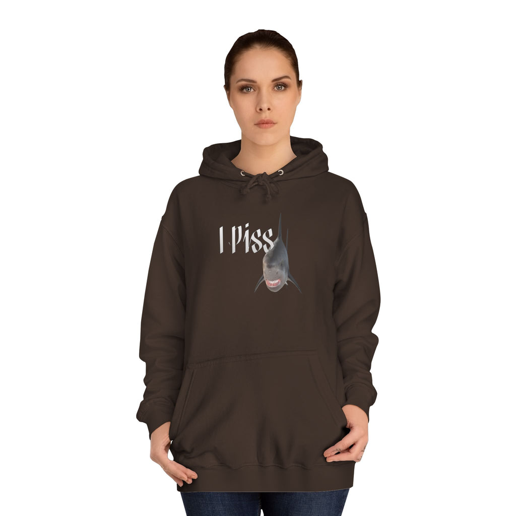 "I Piss" Shark - Unisex Artistic College Hoodie