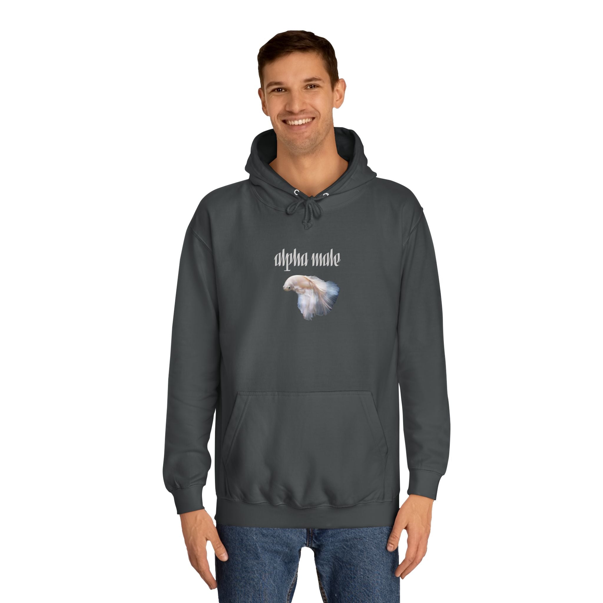"Alpha Male" Beta Fish - Unisex Artistic College Hoodie