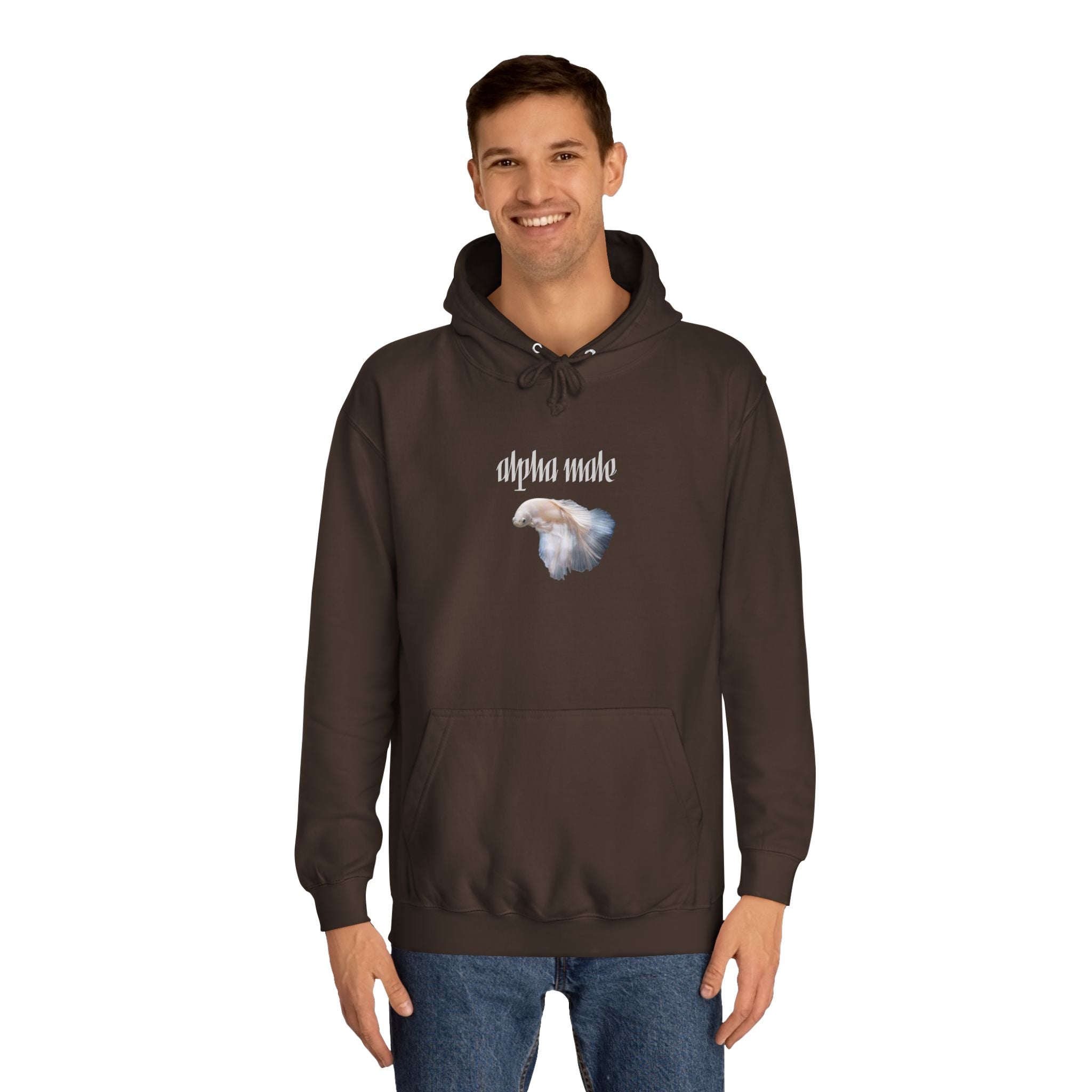 "Alpha Male" Beta Fish - Unisex Artistic College Hoodie