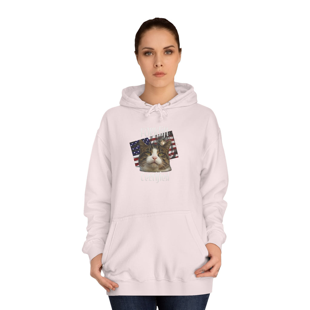 "Forklift Certified" Cat - Unisex Artistic College Hoodie