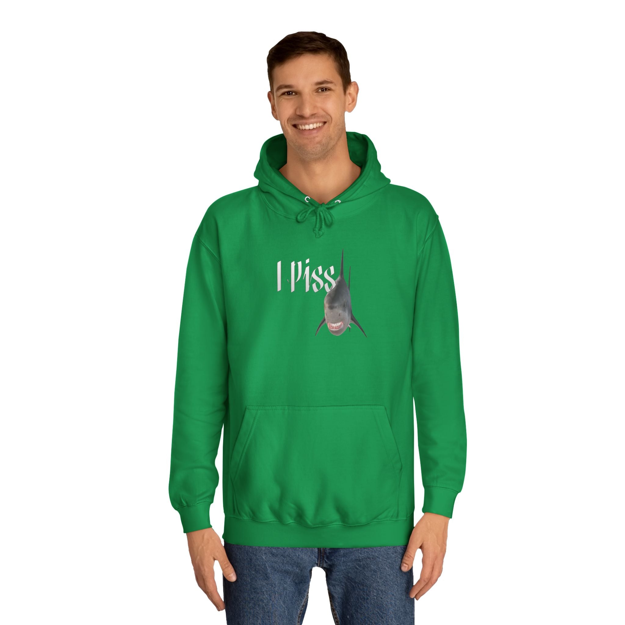 "I Piss" Shark - Unisex Artistic College Hoodie