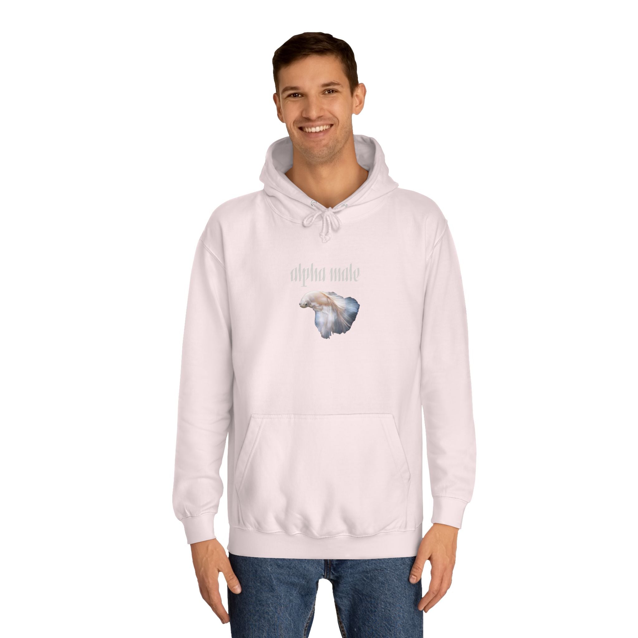 "Alpha Male" Beta Fish - Unisex Artistic College Hoodie