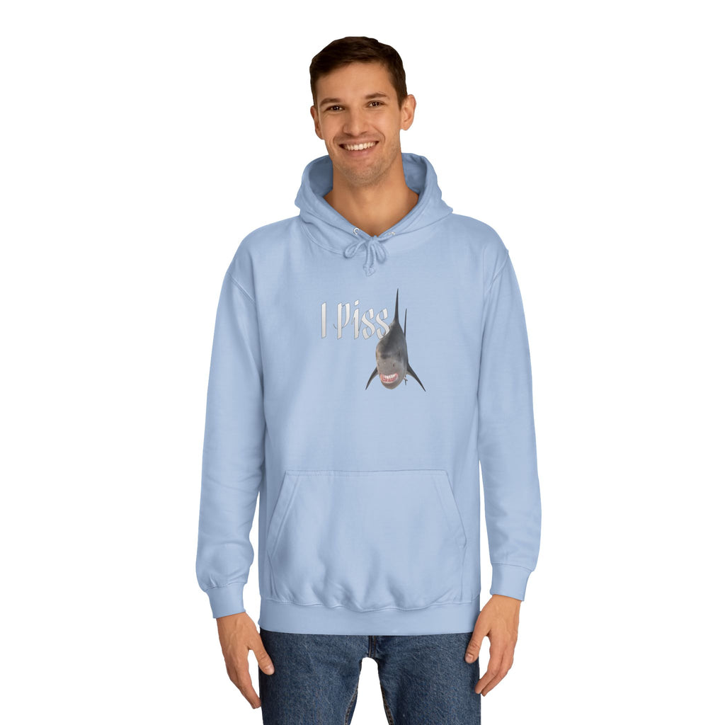 "I Piss" Shark - Unisex Artistic College Hoodie