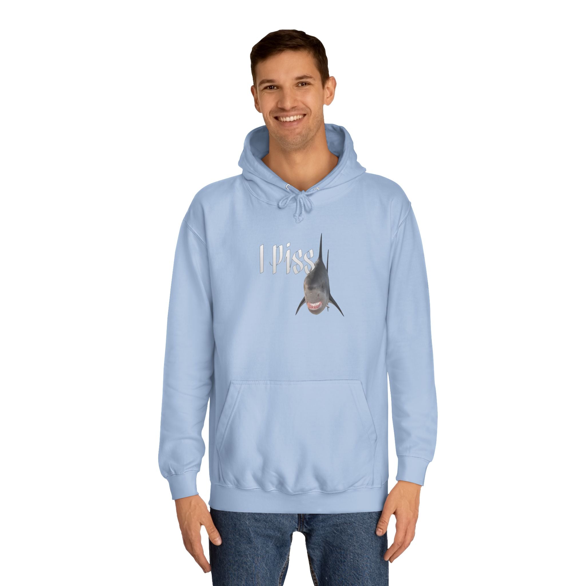 "I Piss" Shark - Unisex Artistic College Hoodie
