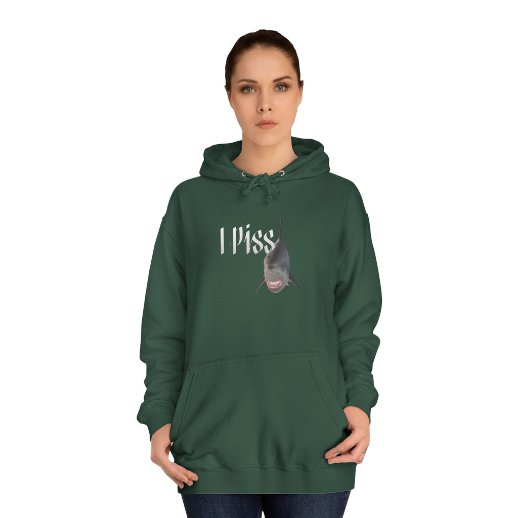 "I Piss" Shark - Unisex Artistic College Hoodie