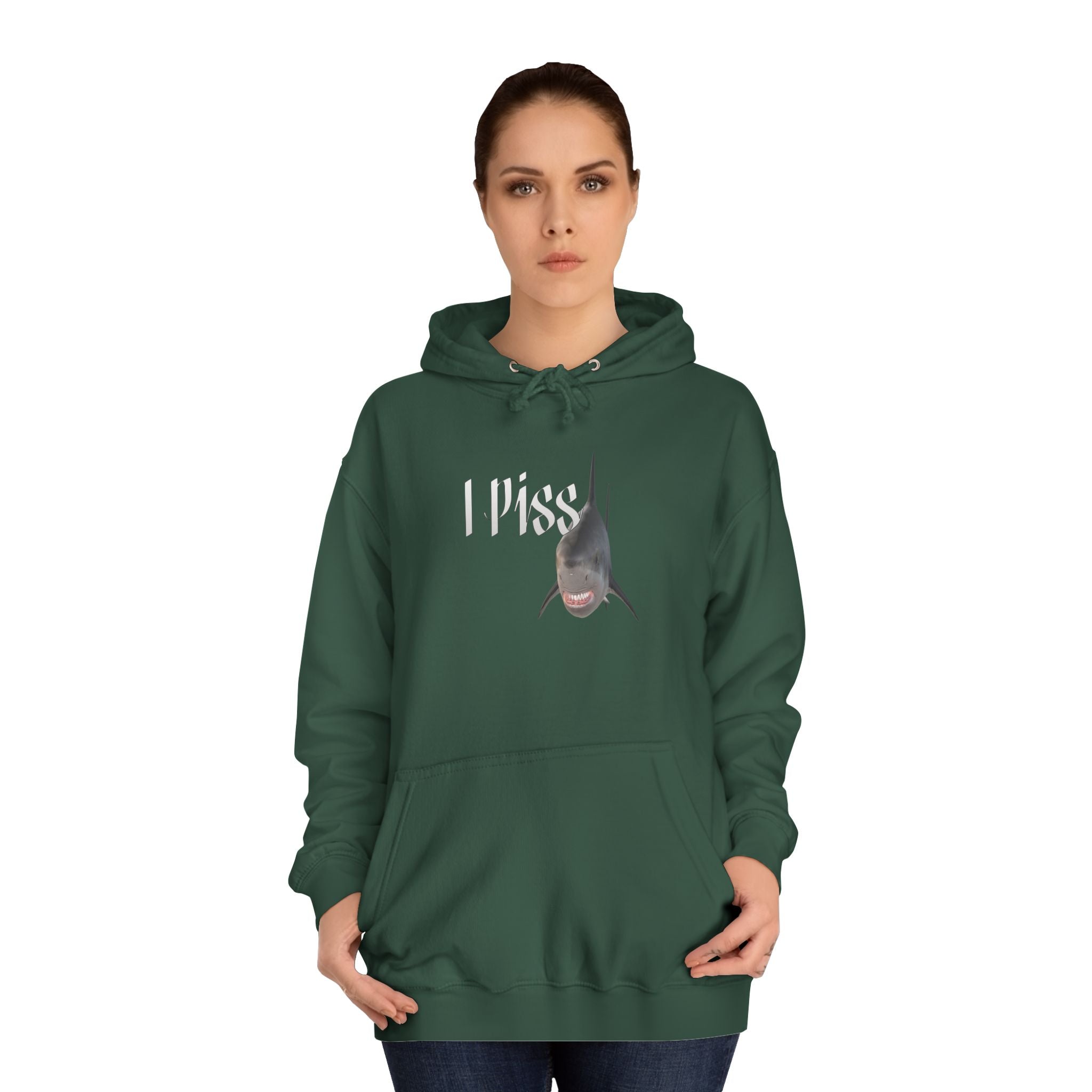 "I Piss" Shark - Unisex Artistic College Hoodie