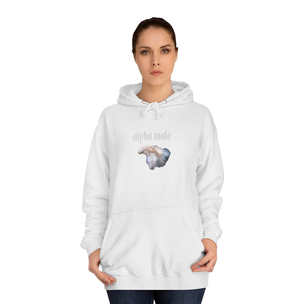 "Alpha Male" Beta Fish - Unisex Artistic College Hoodie