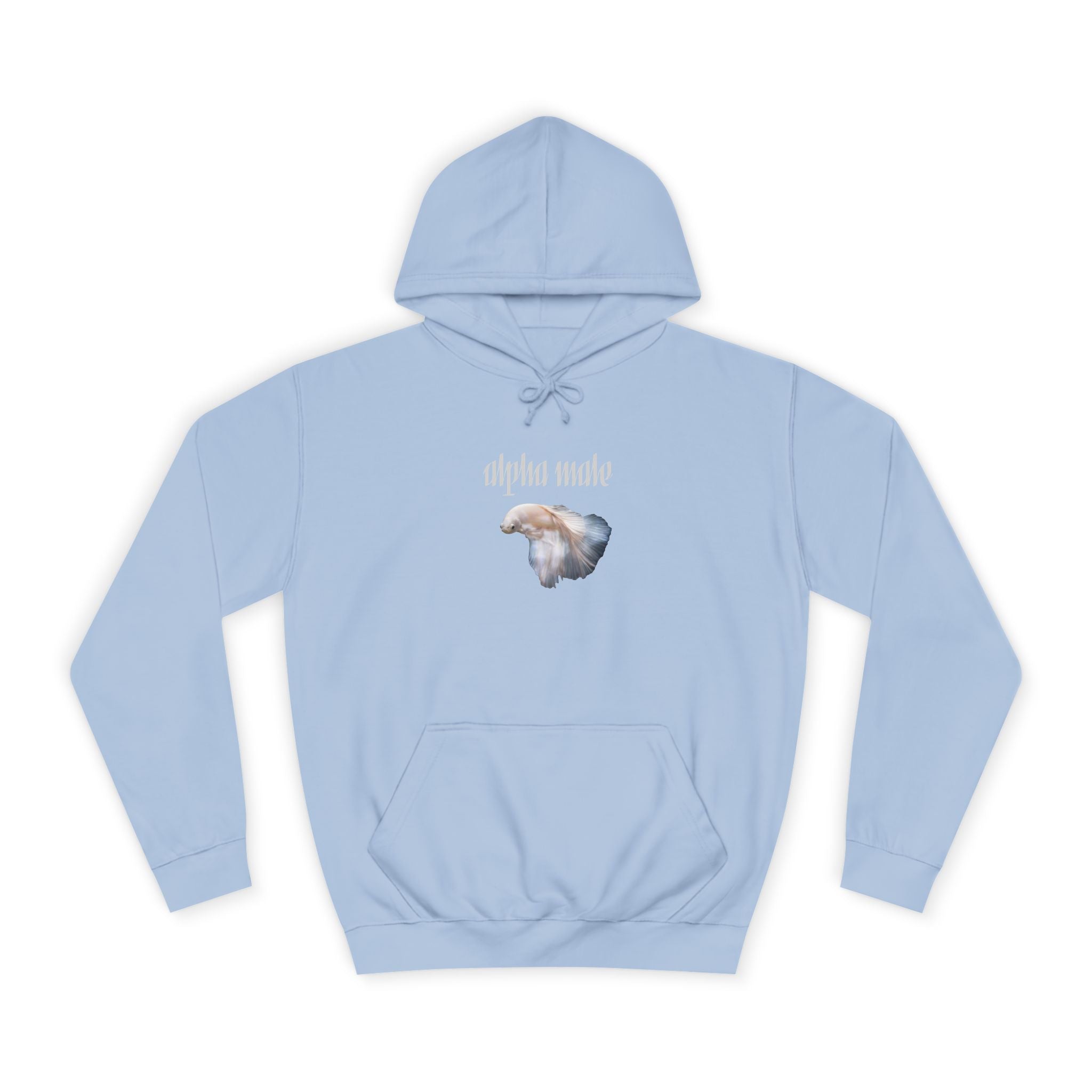 "Alpha Male" Beta Fish - Unisex Artistic College Hoodie