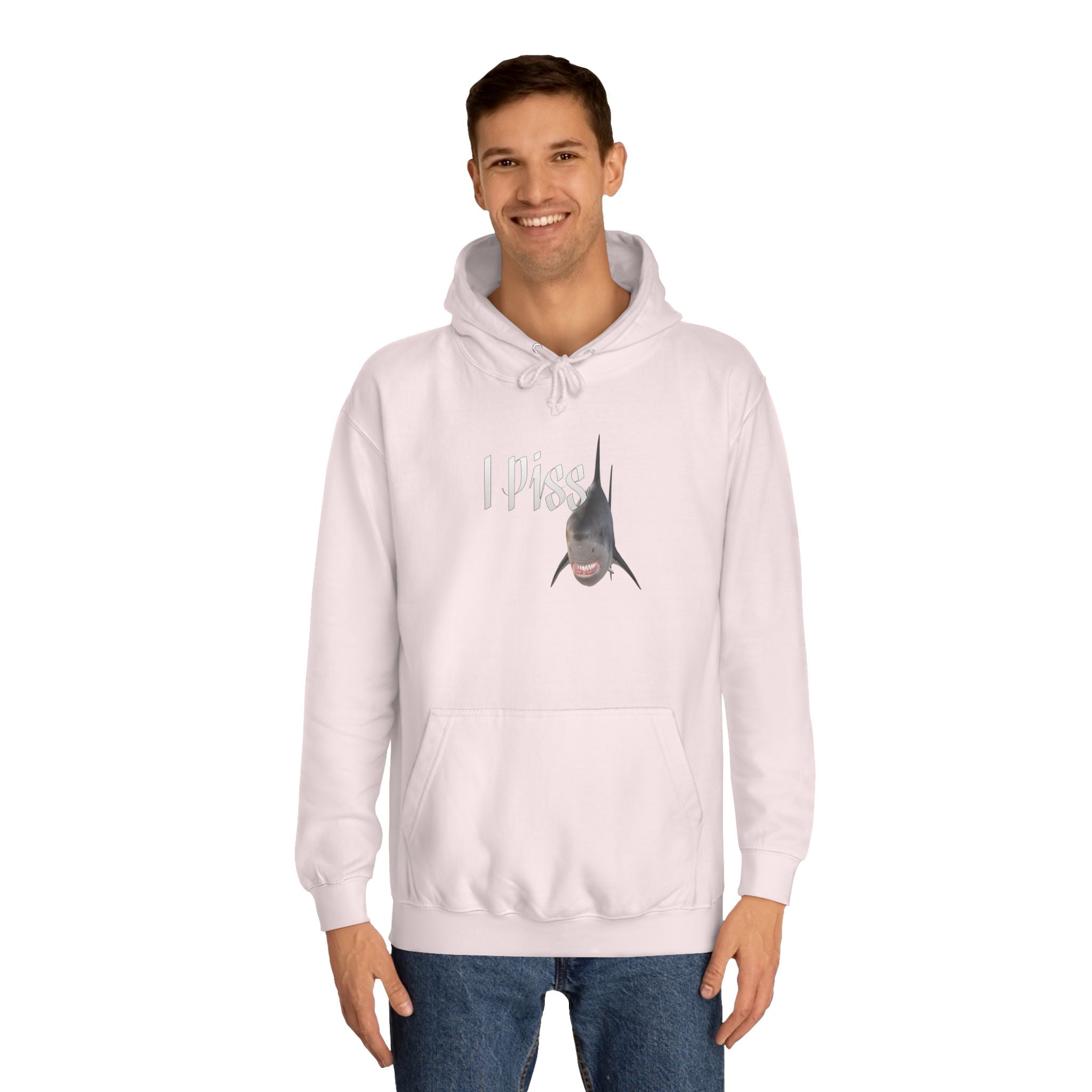 "I Piss" Shark - Unisex Artistic College Hoodie