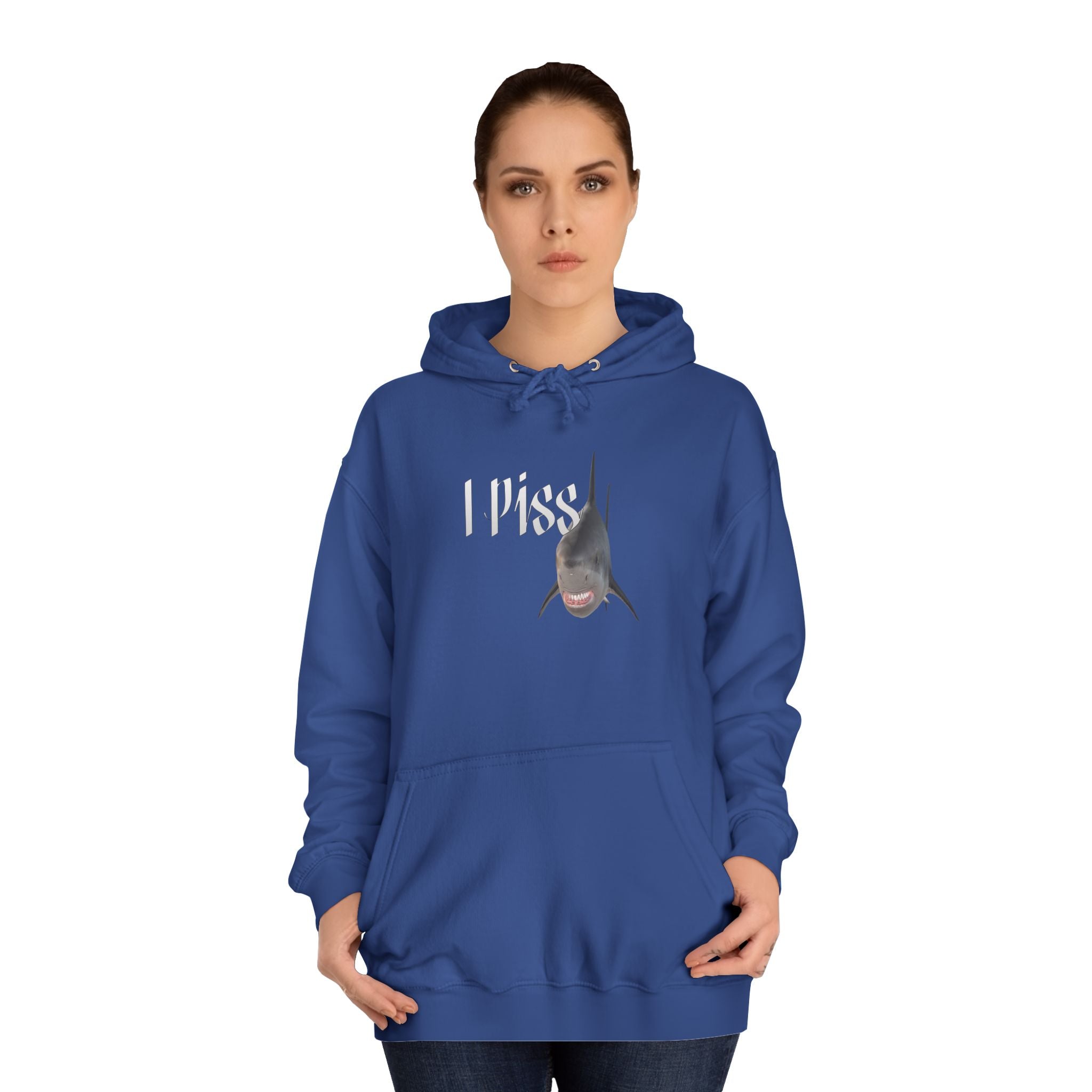 "I Piss" Shark - Unisex Artistic College Hoodie