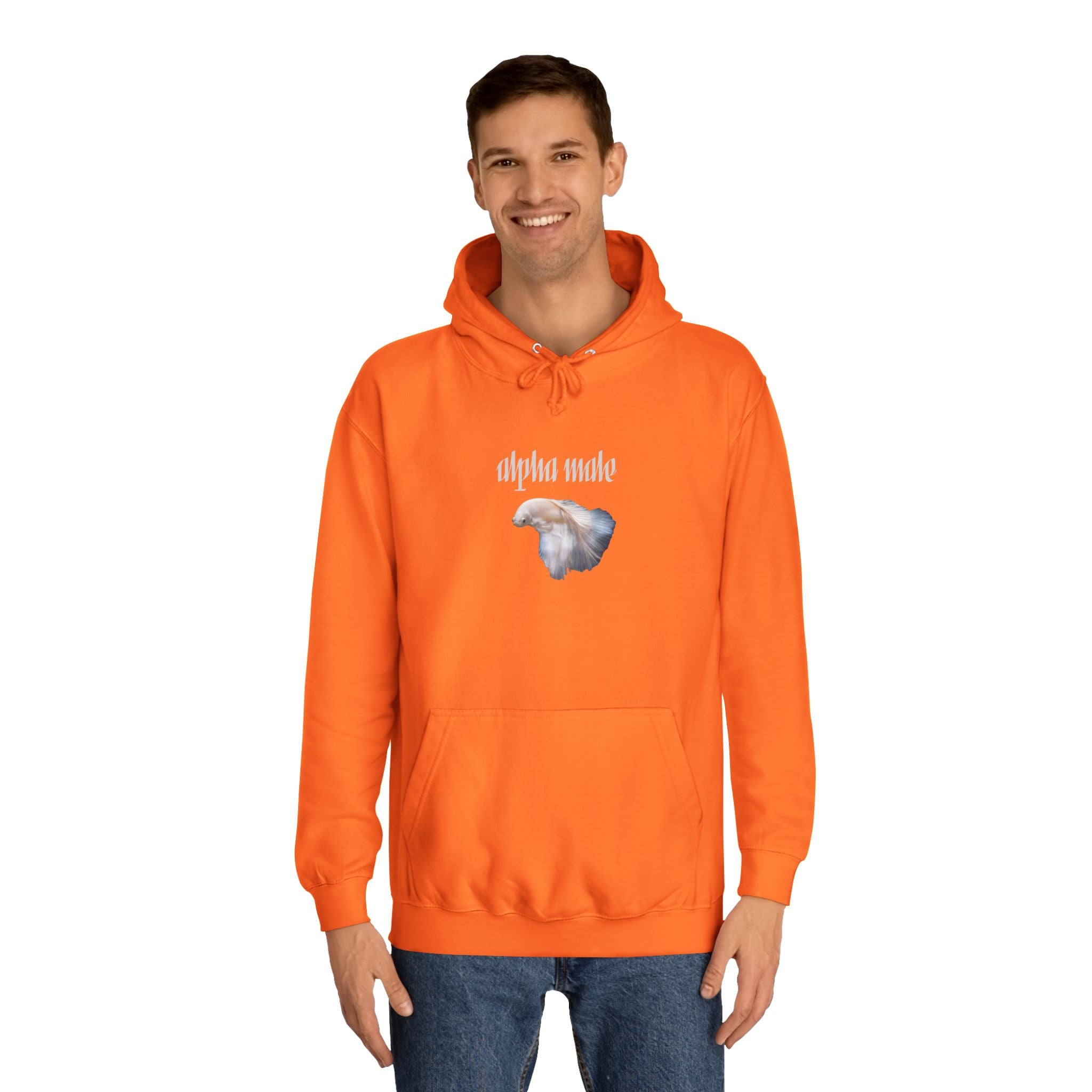 "Alpha Male" Beta Fish - Unisex Artistic College Hoodie