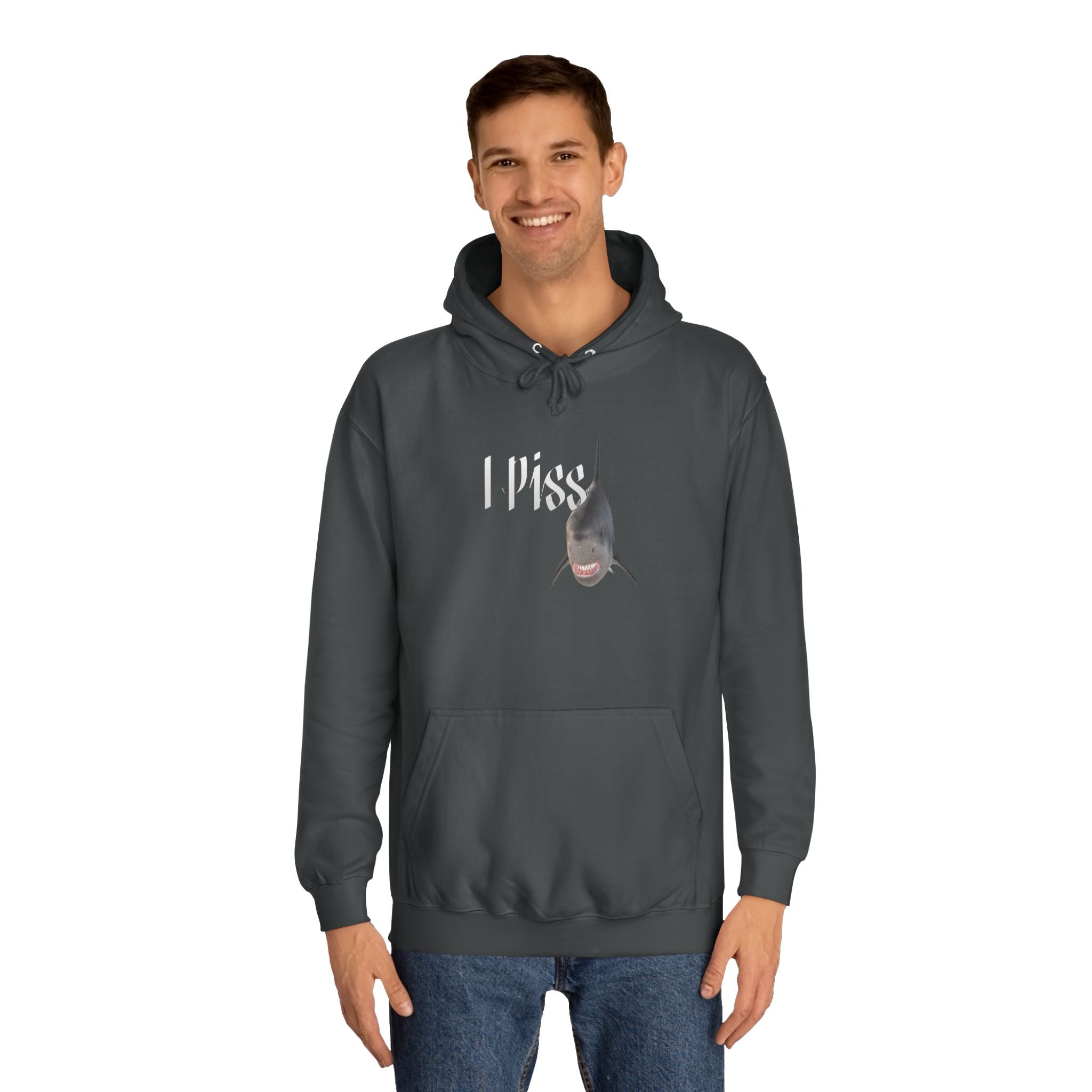 "I Piss" Shark - Unisex Artistic College Hoodie